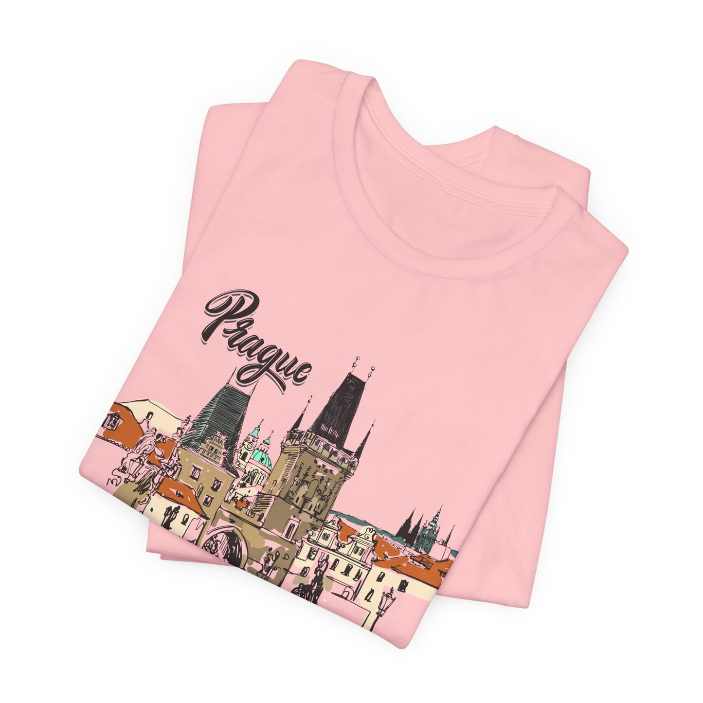 Prague Graphic Unisex Tee - Perfect Travel Souvenir - 12135