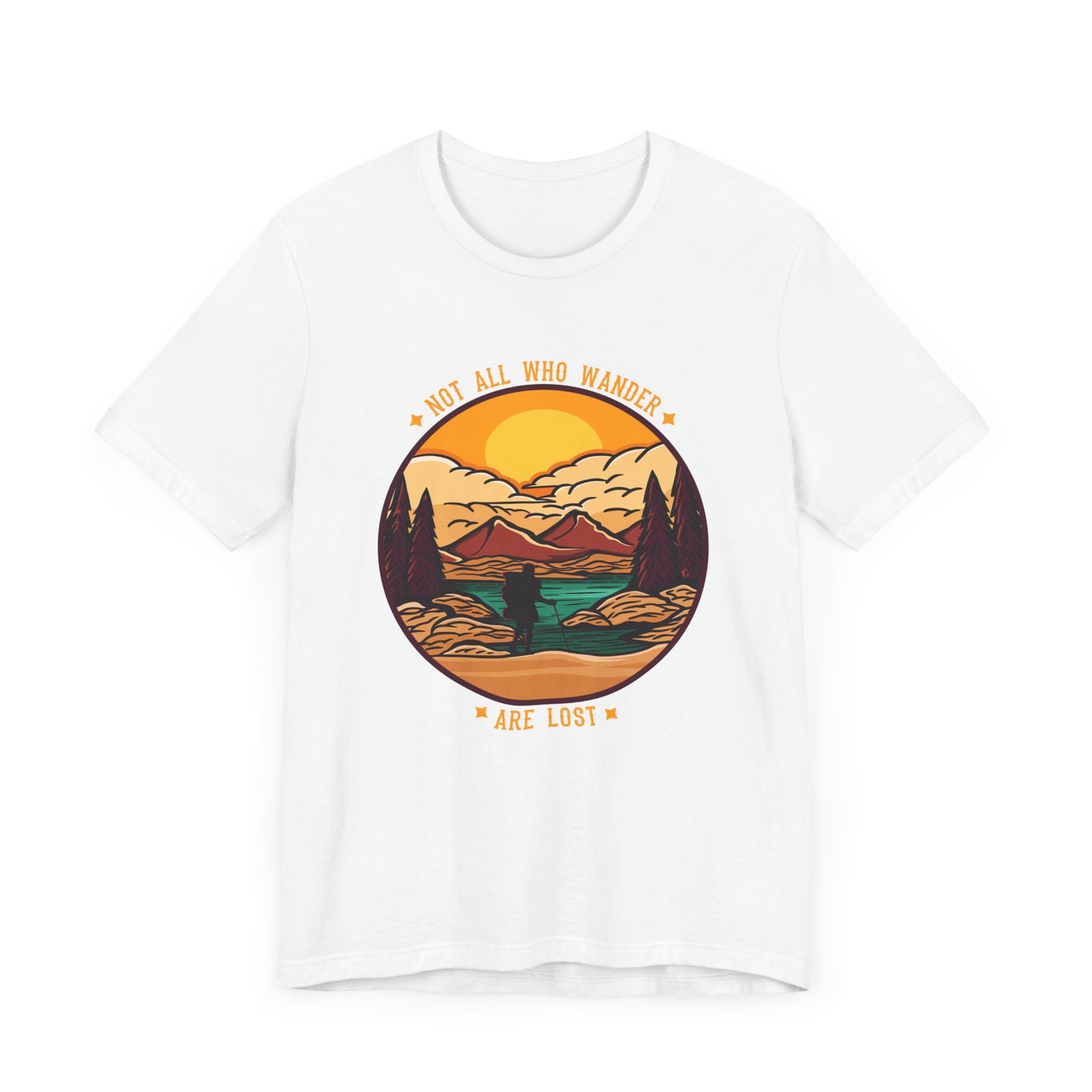 Camping: Not All Wander Are Lost - Unisex Jersey Short Sleeve Tee