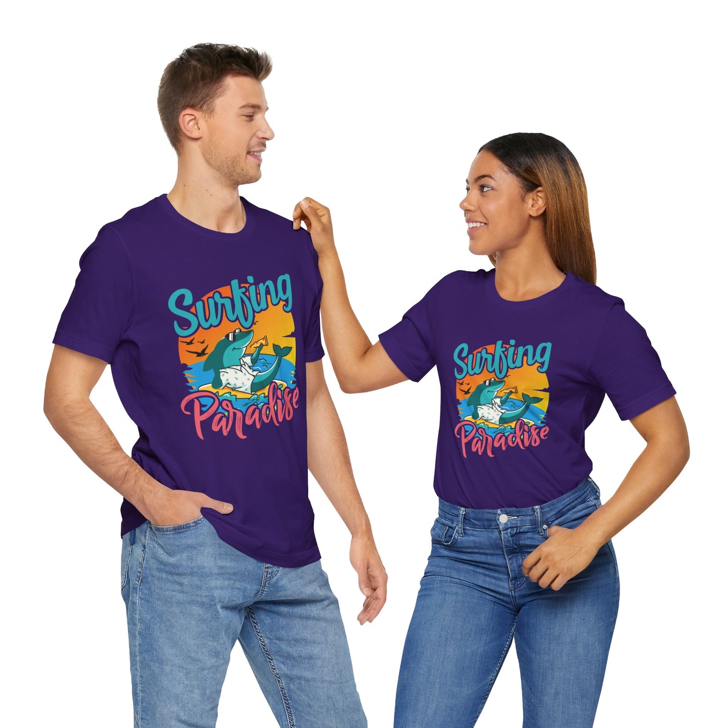 Surfing Paradise - Unisex Jersey Short Sleeve Tee - 13092