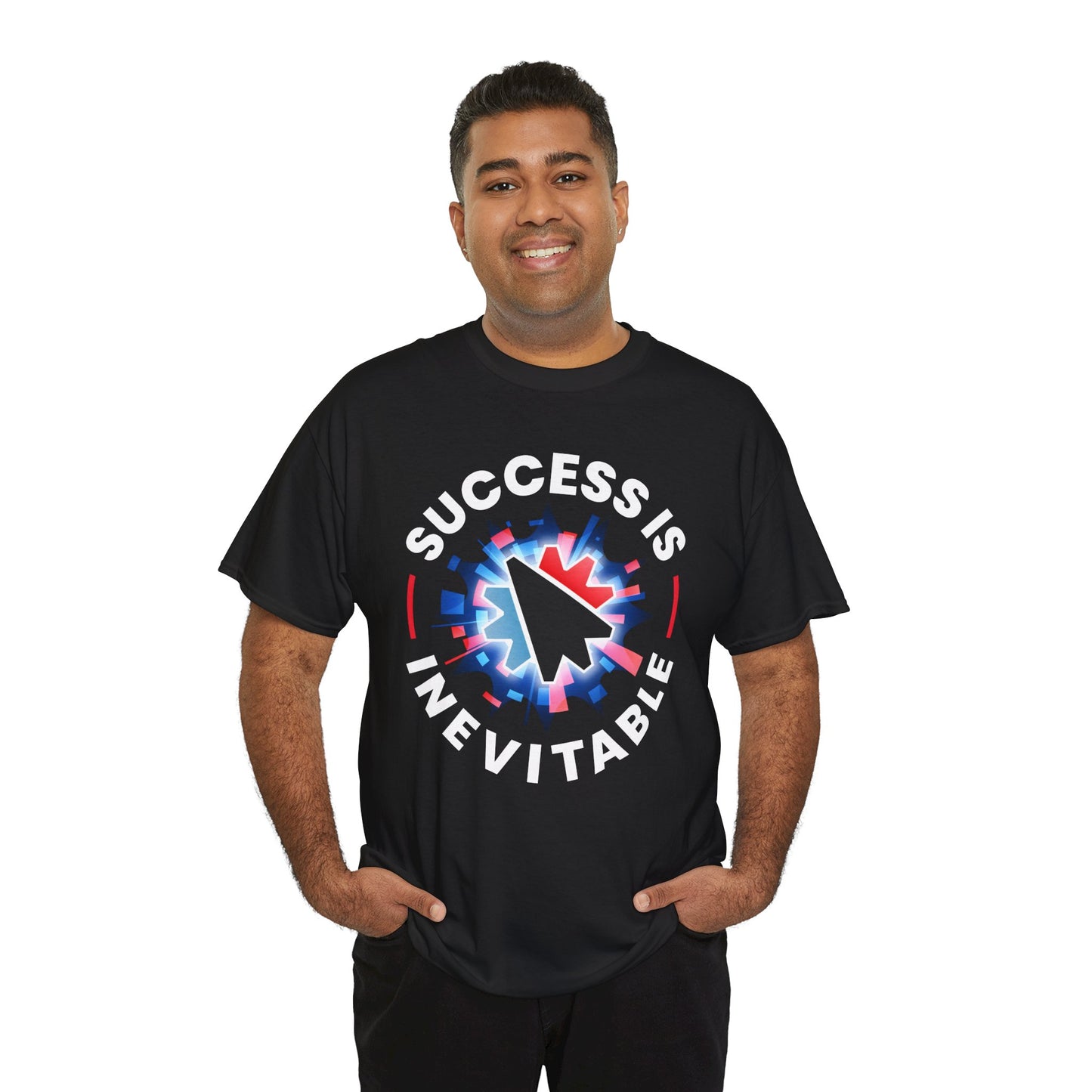 Success Is Inevitable T-Shirt – Motivational Graphic Tee with Cursor Design - 14884