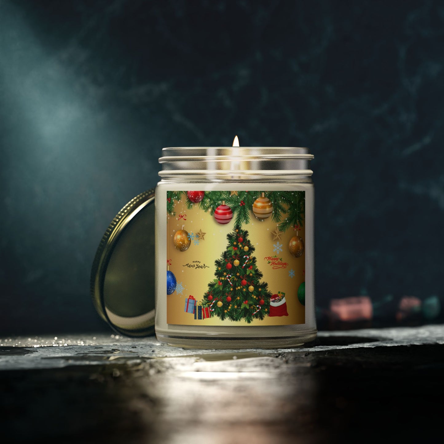 Christmas Tree - Scented Candles, Coconut Apricot Wax (4oz, 9oz)