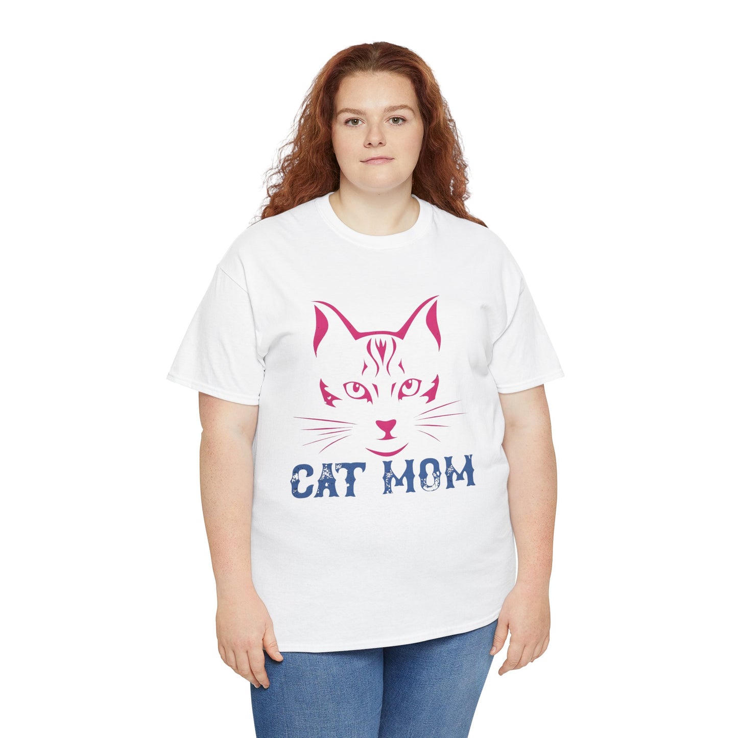 Cat Mom T-Shirt – Cute Cat Face Graphic Tee for Cat Lovers - 14882