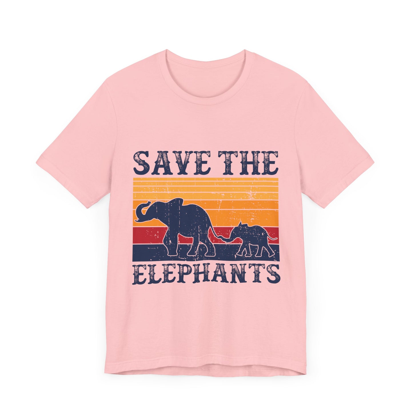 Vegan: Save The Elephants - Unisex Jersey Short Sleeve Tee