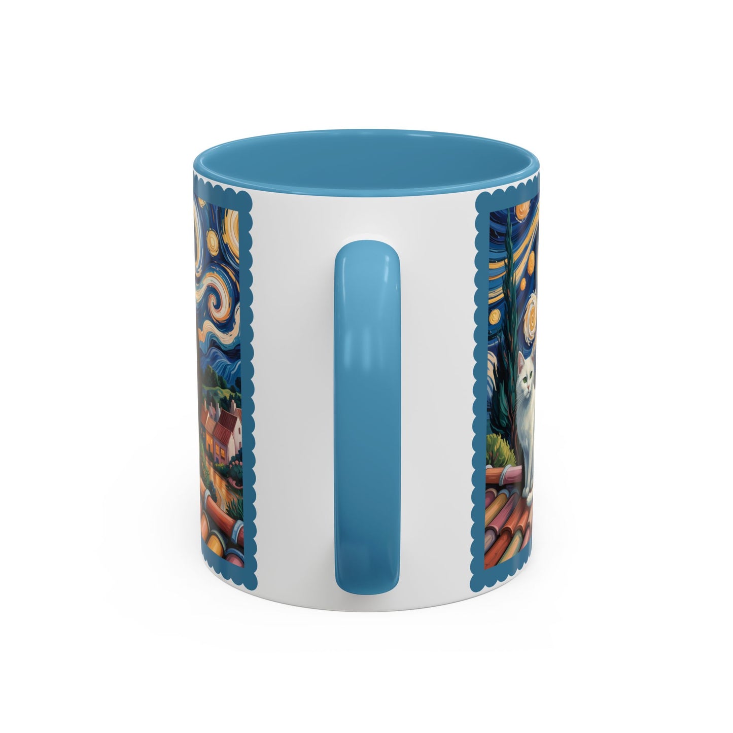 Van Gogh Inspired Cat Art Mug – Valentine’s Gift for Cat Lovers, 11oz / 15oz Coffee Mug - 14762