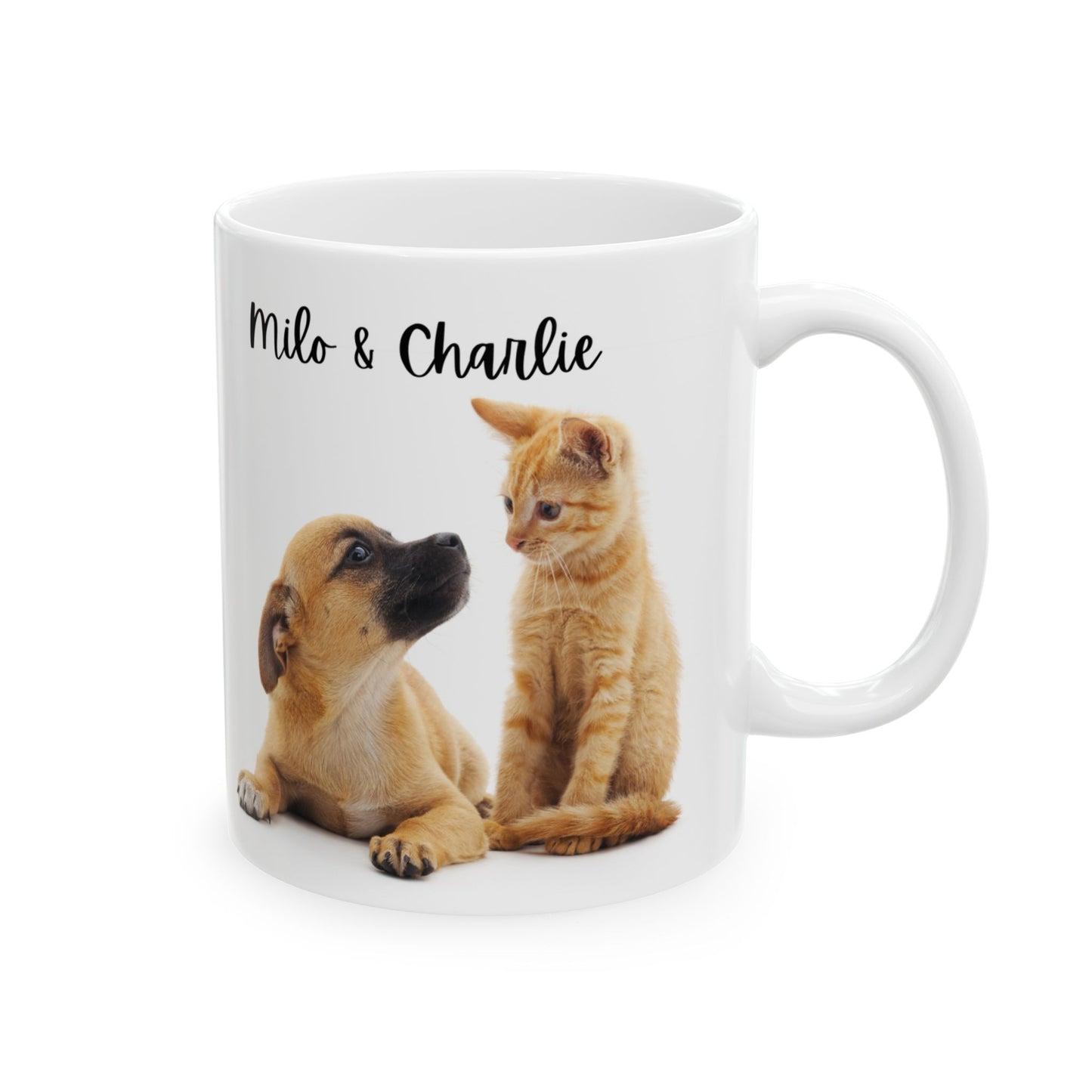 Personalized Pet Lover Ceramic Mug - Custom Dog & Cat Gifts, Animal Coffee Cup, Unique Present for Pet Owners - 14210