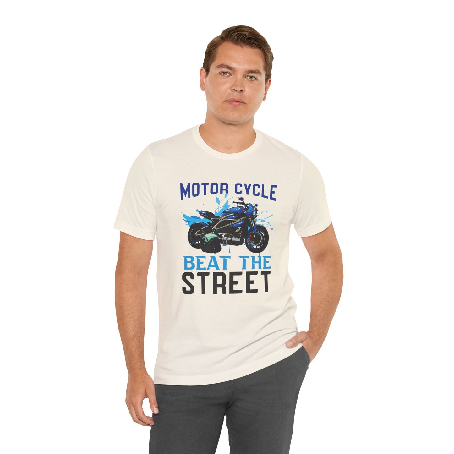 Motorcycle, Beat The Street - Unisex Jersey Short Sleeve Tee