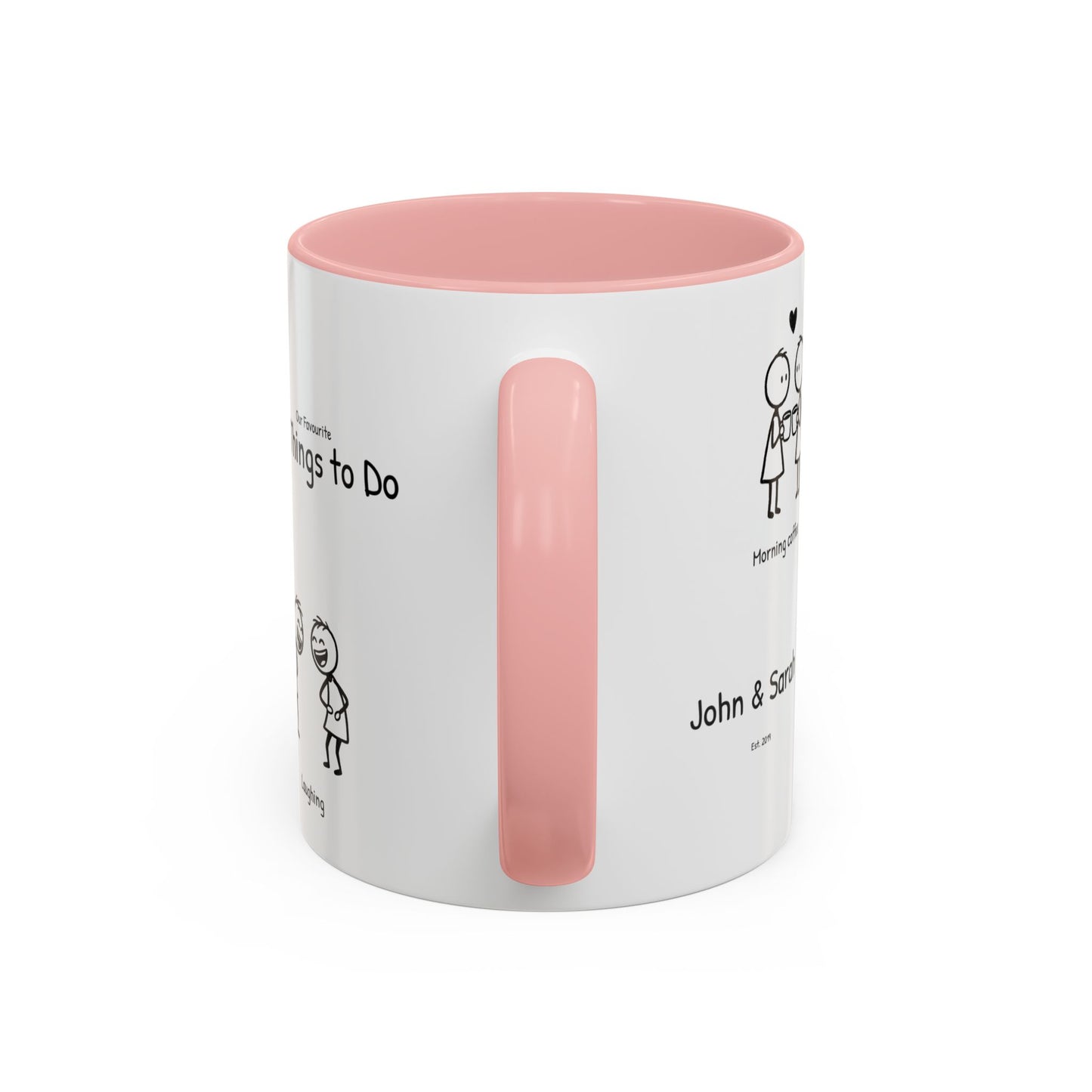 Our Favorite Things to Do Valentine’s Mug – Cozy Couples Illustrated Accent Coffee Mug - 14705