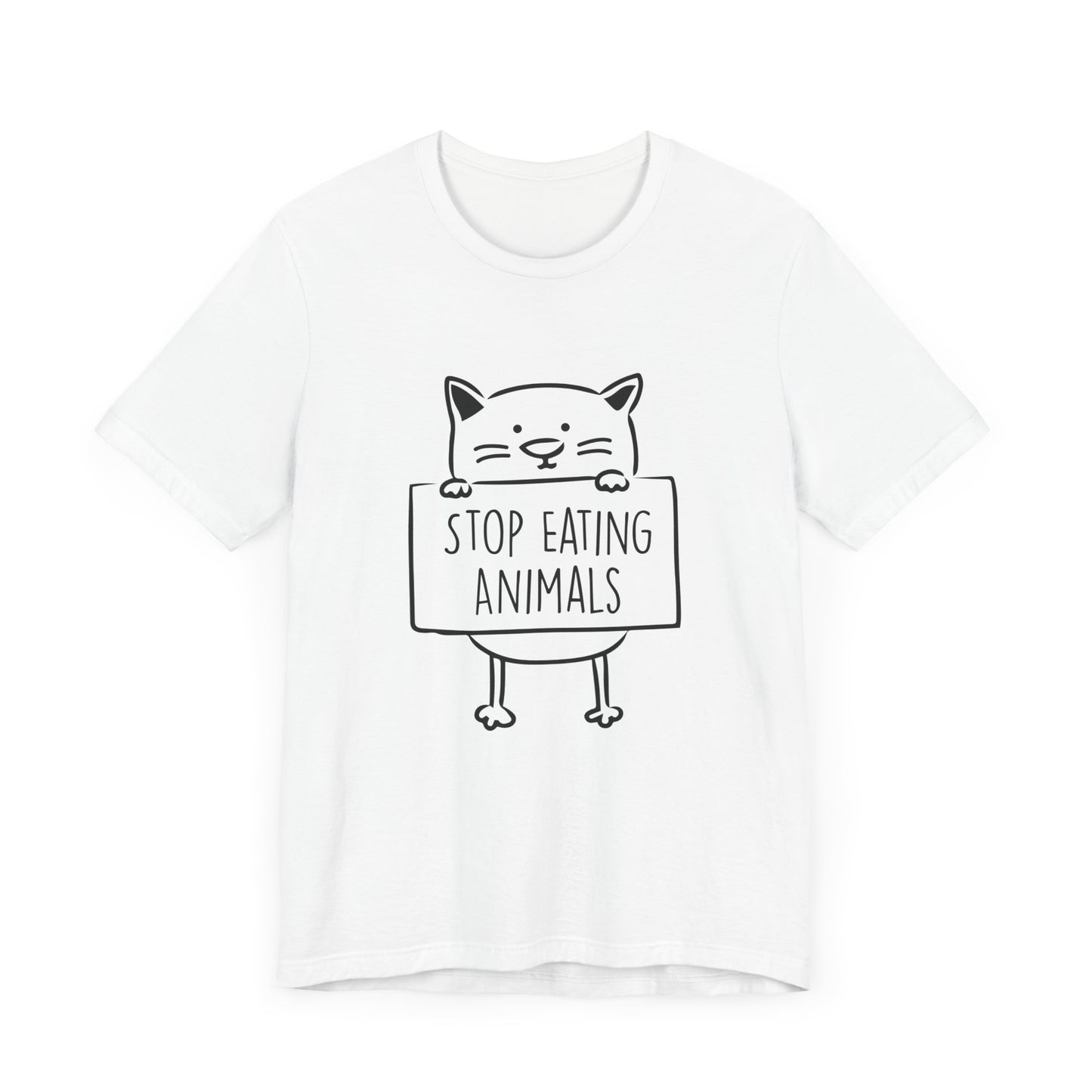 Vegan: Stop Eating Animals - Unisex Jersey Short Sleeve Tee