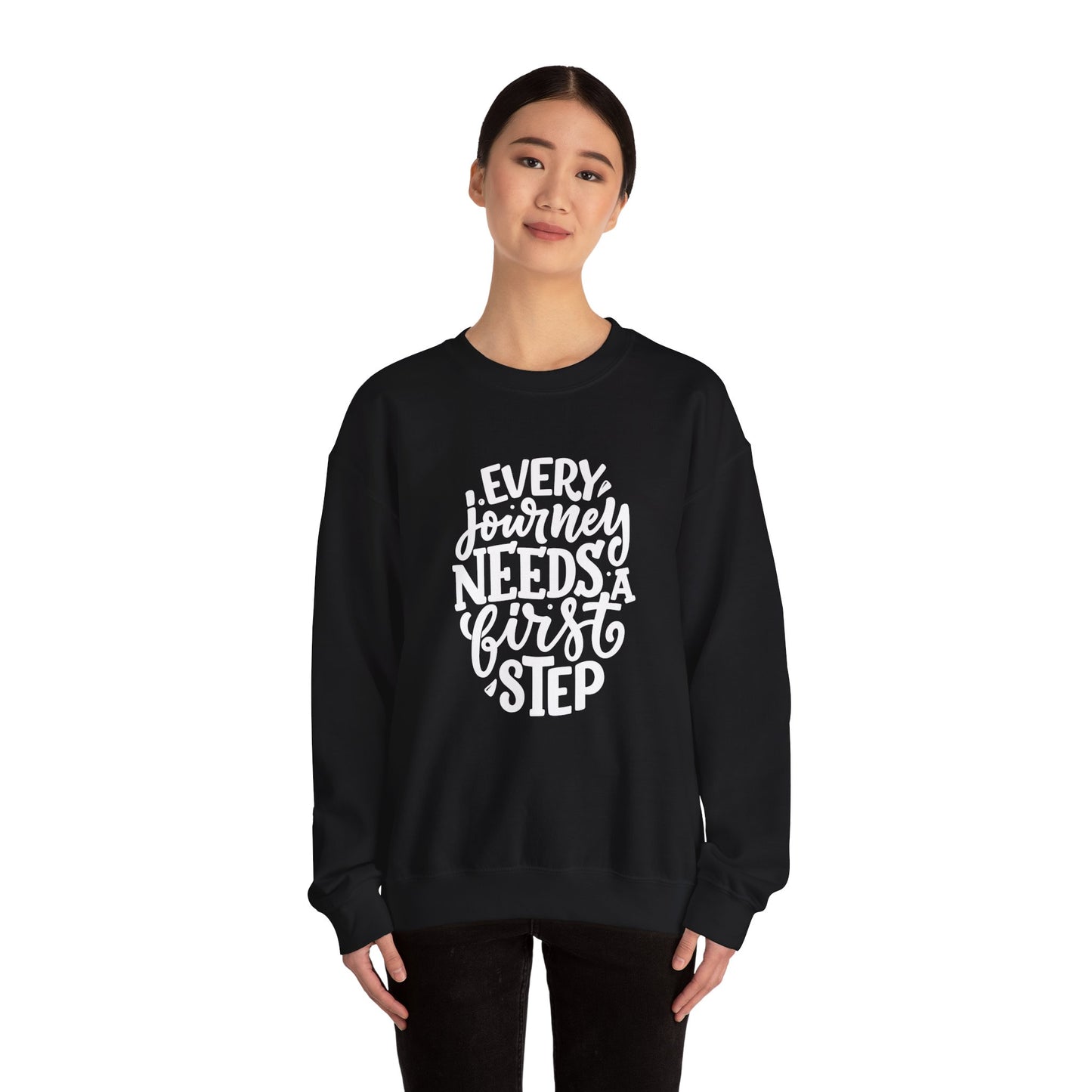 Every Journey Needs A First Step - Unisex Heavy Blend™ Crewneck Sweatshirt