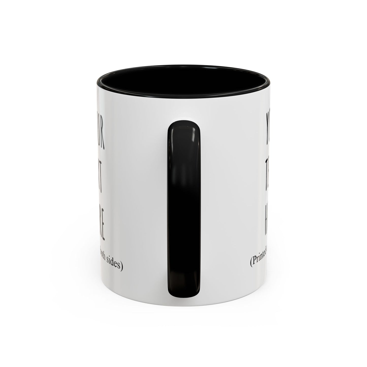 Personalized Accent Coffee Mug – Custom Text Printed Both Sides (11oz & 15oz) - 14676