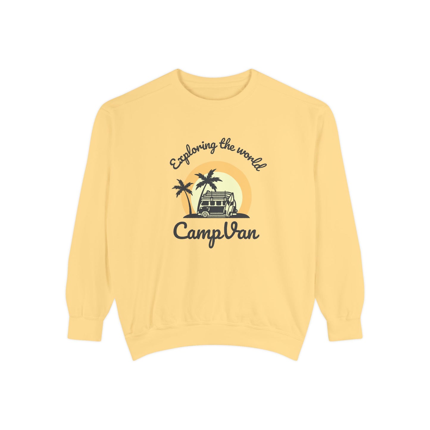 Exploring the World - Unisex Garment-Dyed Sweatshirt - 10742