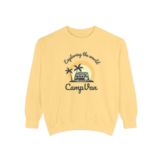 Exploring the World - Unisex Garment-Dyed Sweatshirt - 10742