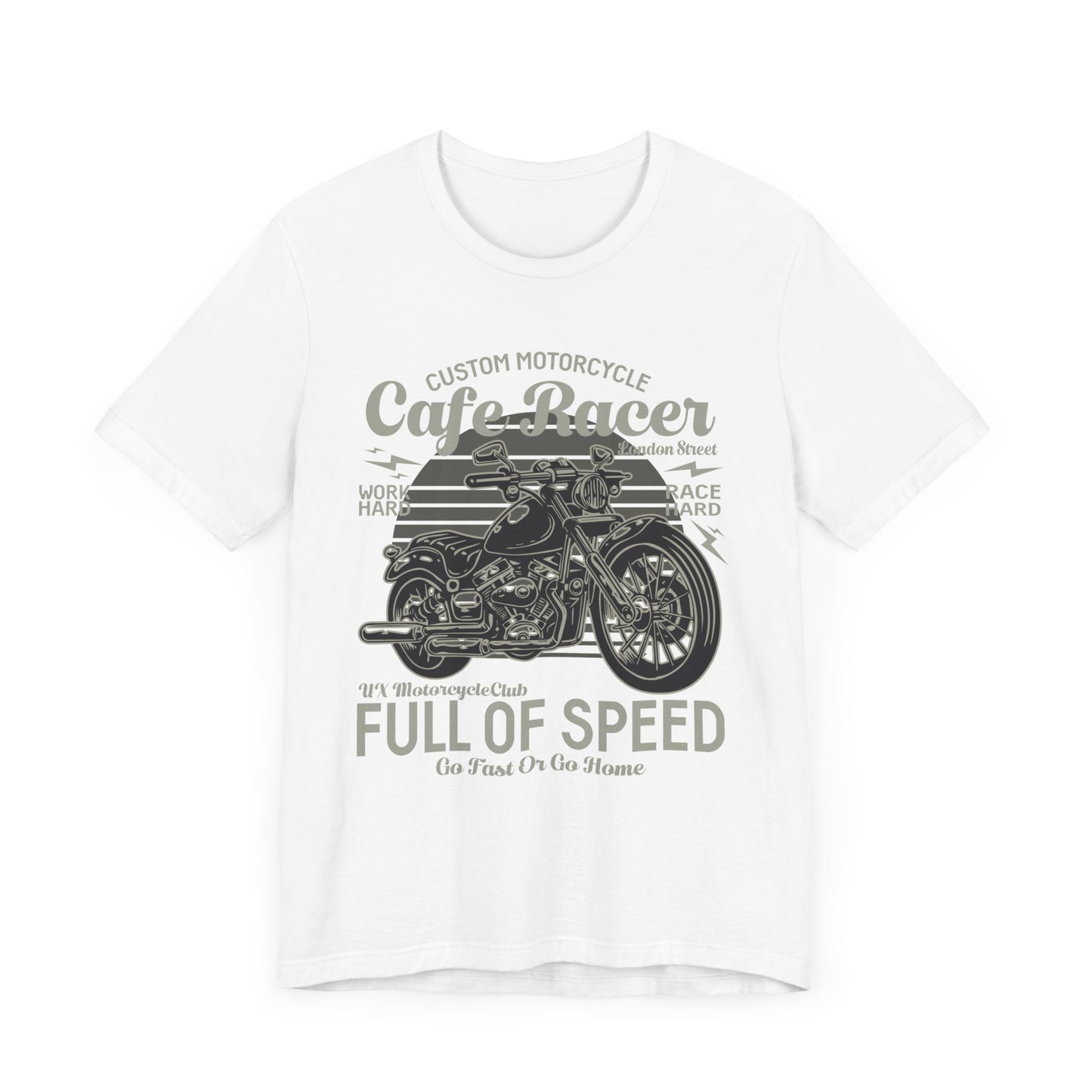 Custom Motorcycle, Cafe Racer - Unisex Jersey Short Sleeve Tee