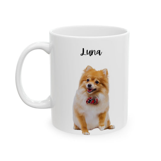 Personalised Dog Ceramic Mug for Dog Lovers, Cute Pet Gift, Animal Lover's Coffee Cup, Personalized Dog Mug - 14178