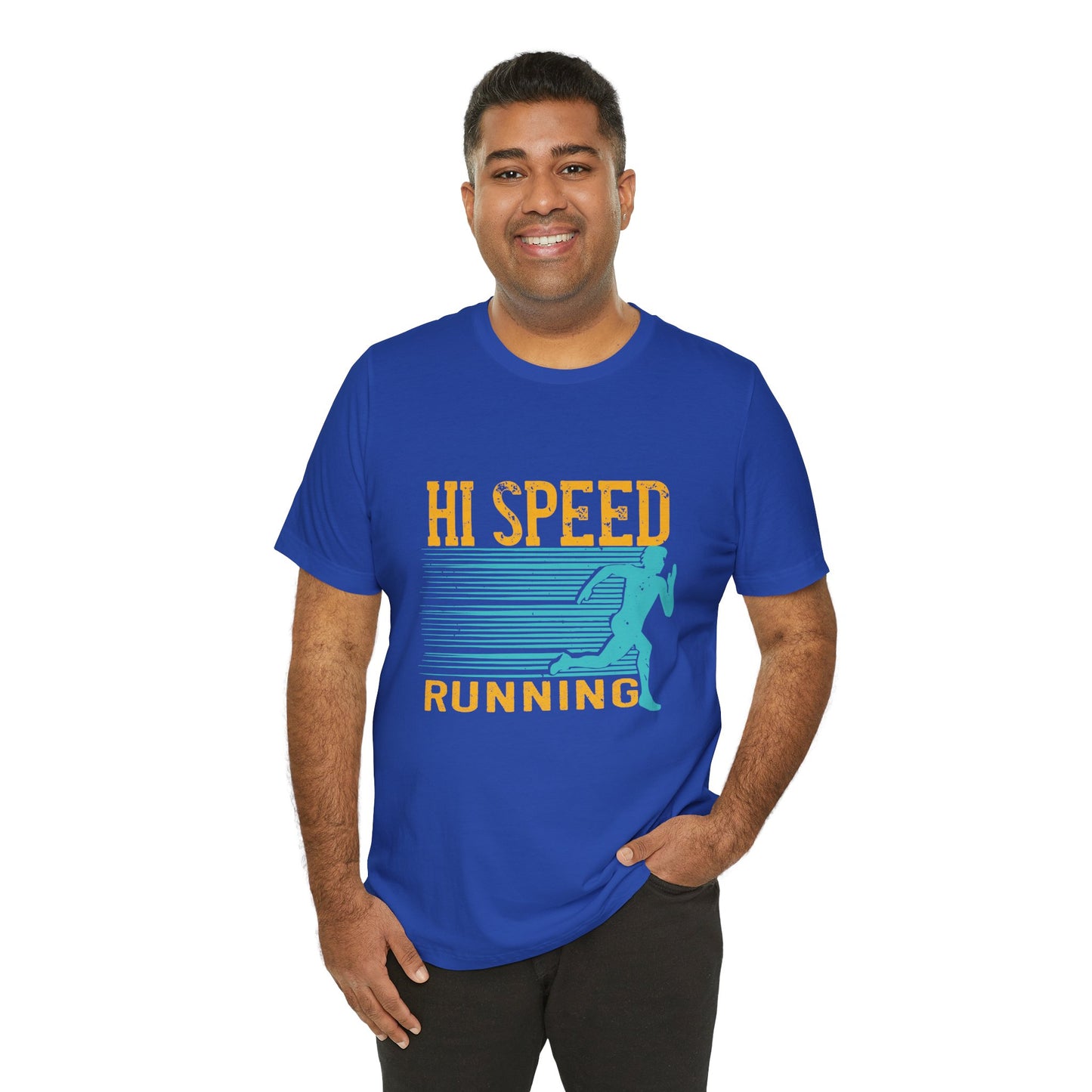 Hi, Speed Running - Unisex Jersey Short Sleeve Tee