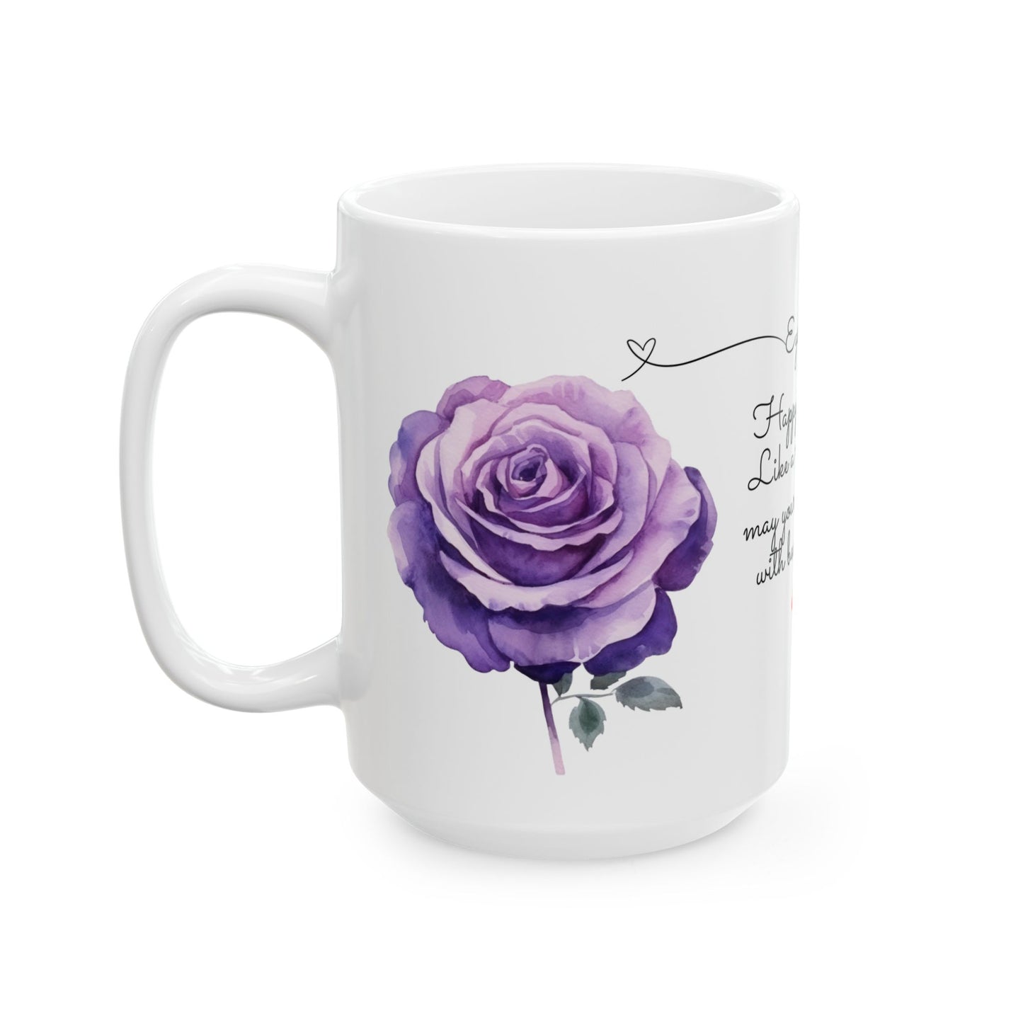 Sweet 16, June, Roses, Customizable - Ceramic Mug, (11oz, 15oz) - 10542