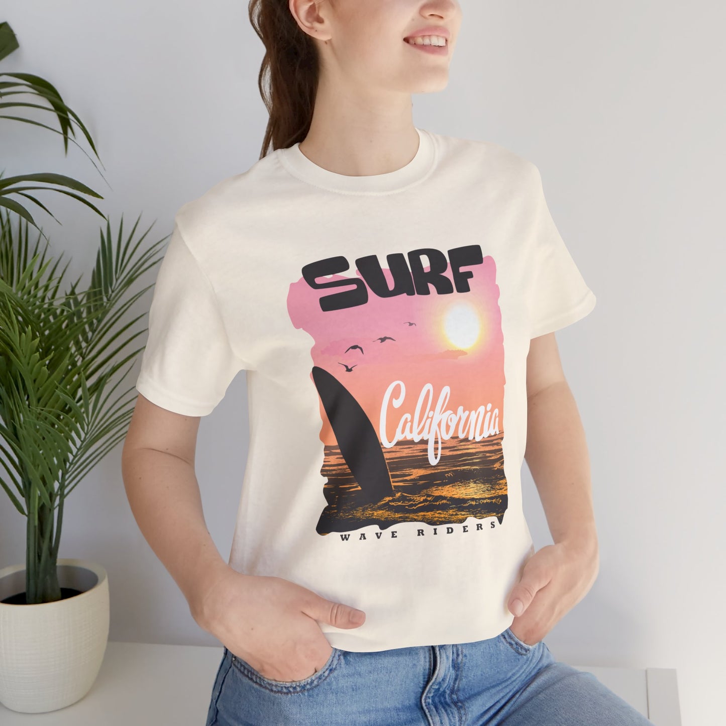 Surf California, Wave Riders - Unisex Jersey Short Sleeve Tee