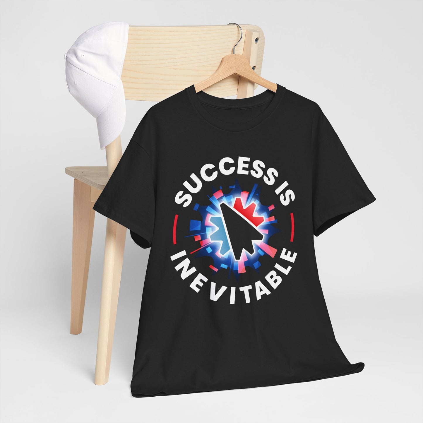 Success Is Inevitable T-Shirt – Motivational Graphic Tee with Cursor Design - 14884