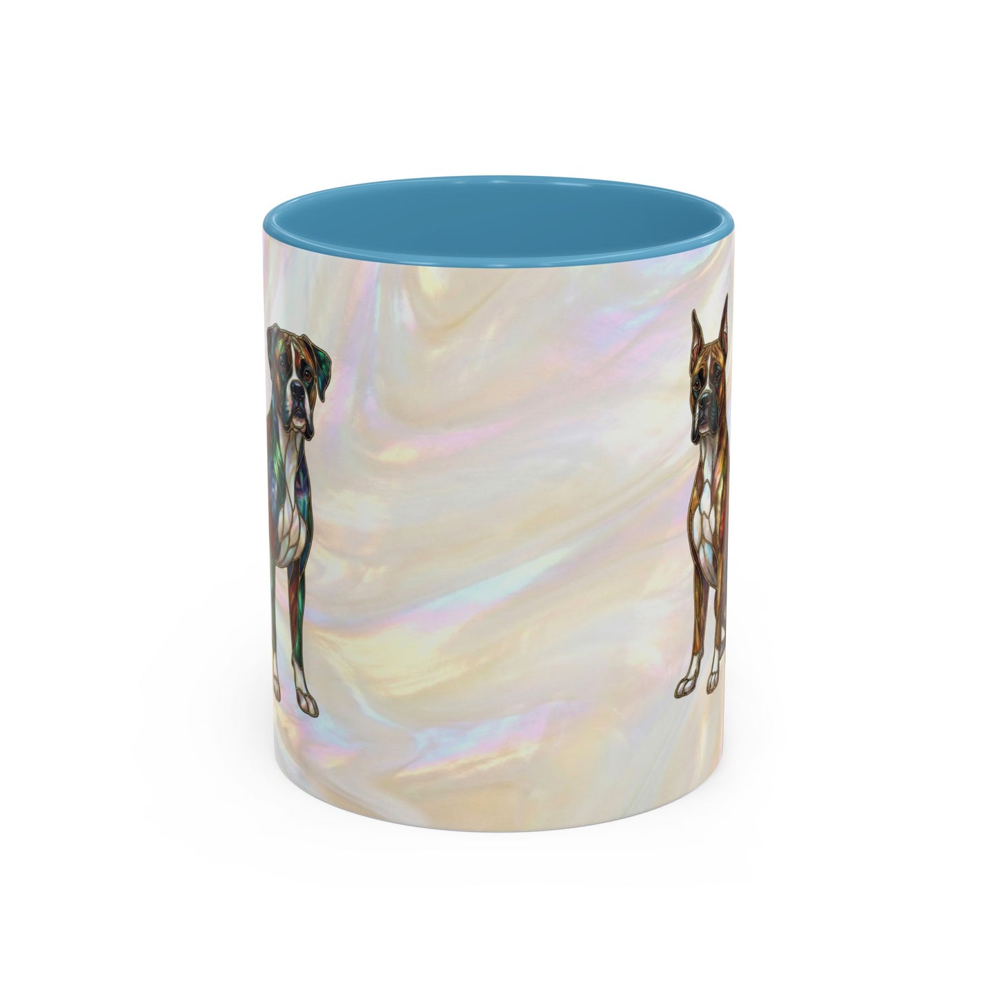Boxer Accent Coffee Mug -Stained Glass Style (11/15oz) - 14621