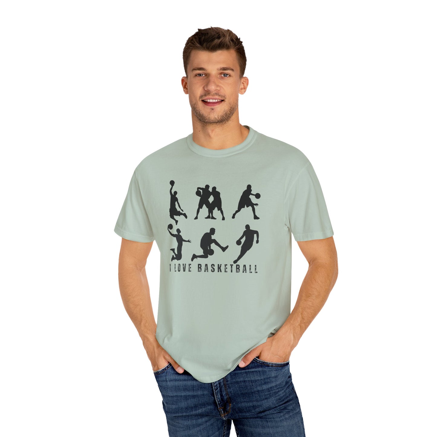 I Love Basketball - Unisex Garment-Dyed T-shirt - 10160