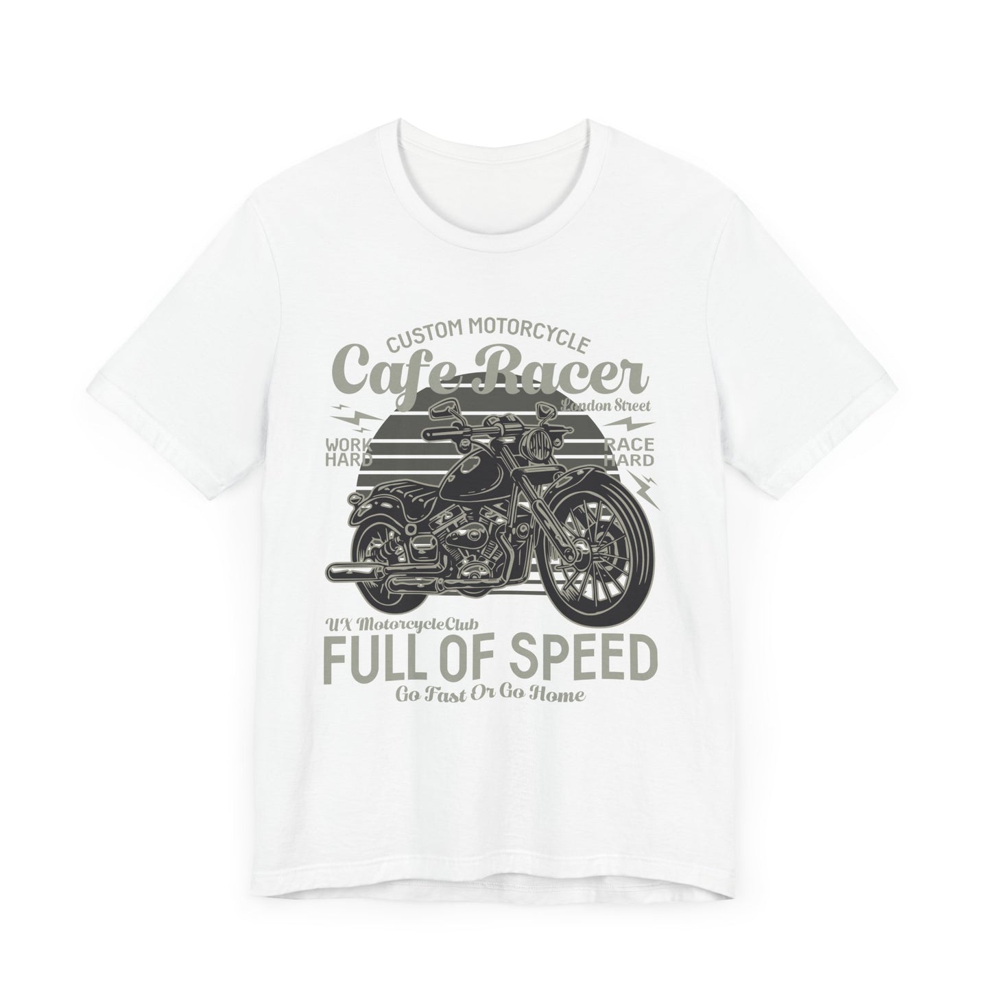 Custom Motorcycle, Cafe Racer - Unisex Jersey Short Sleeve Tee - 13295