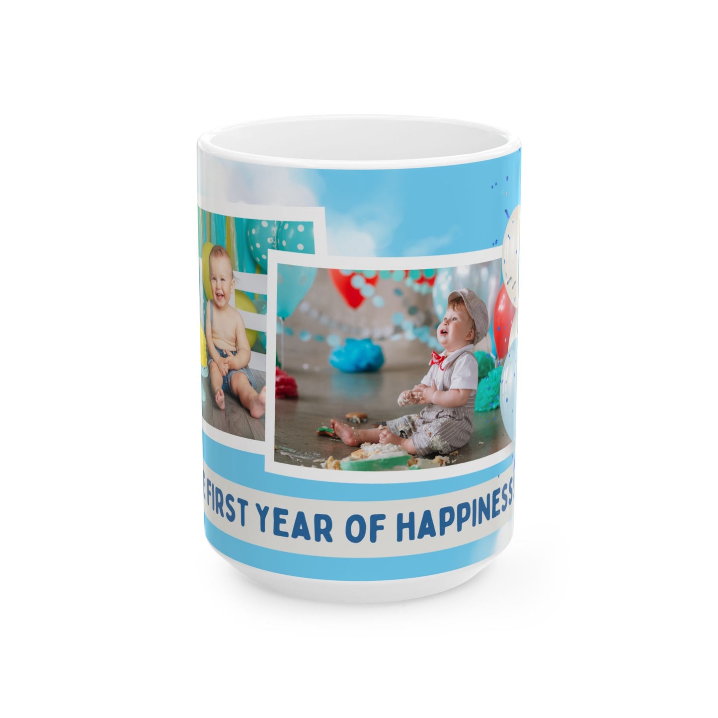 The First Year of Happiness Custom Photo Mug -  13972