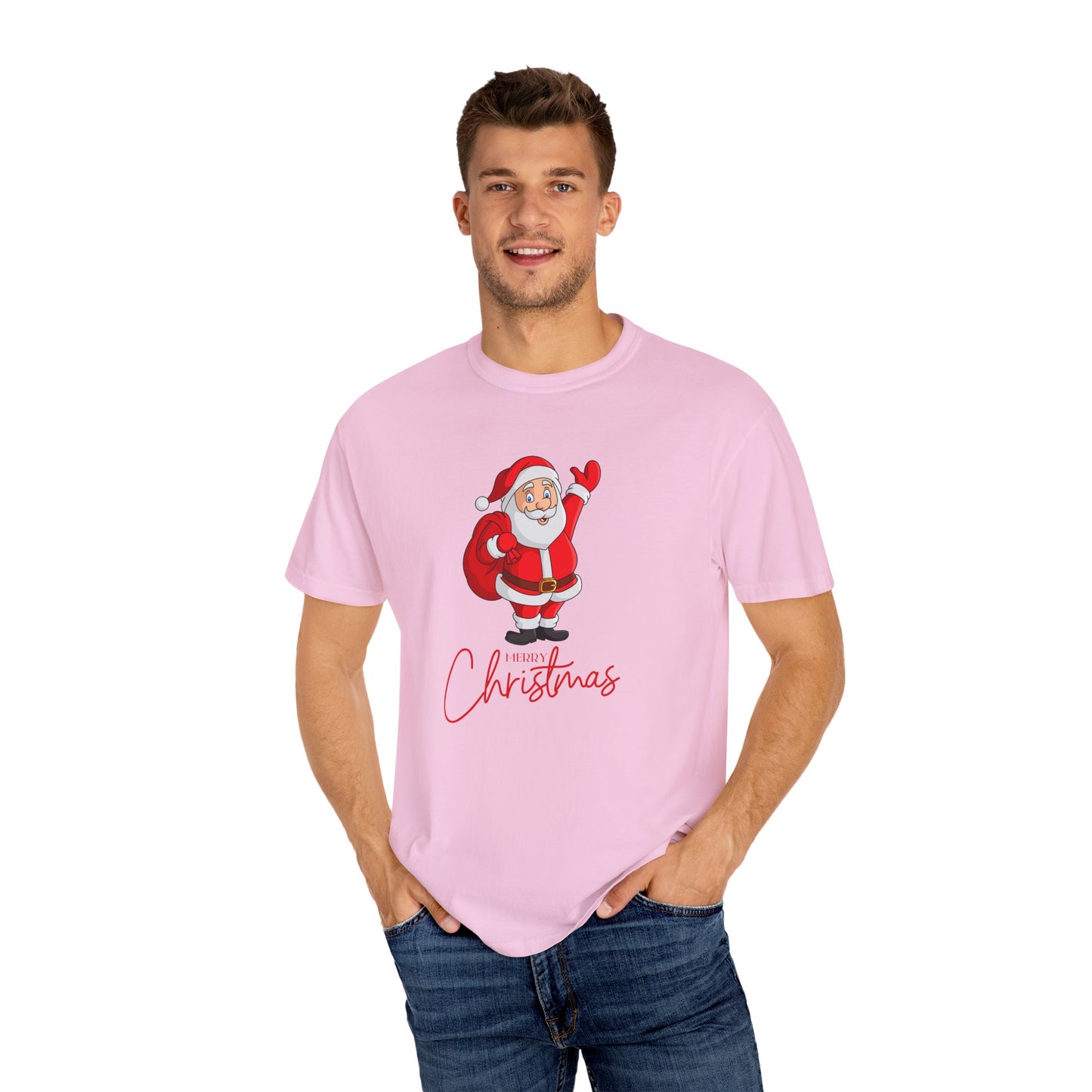 Santa: Merry Christmas - Unisex Garment-Dyed T-shirt