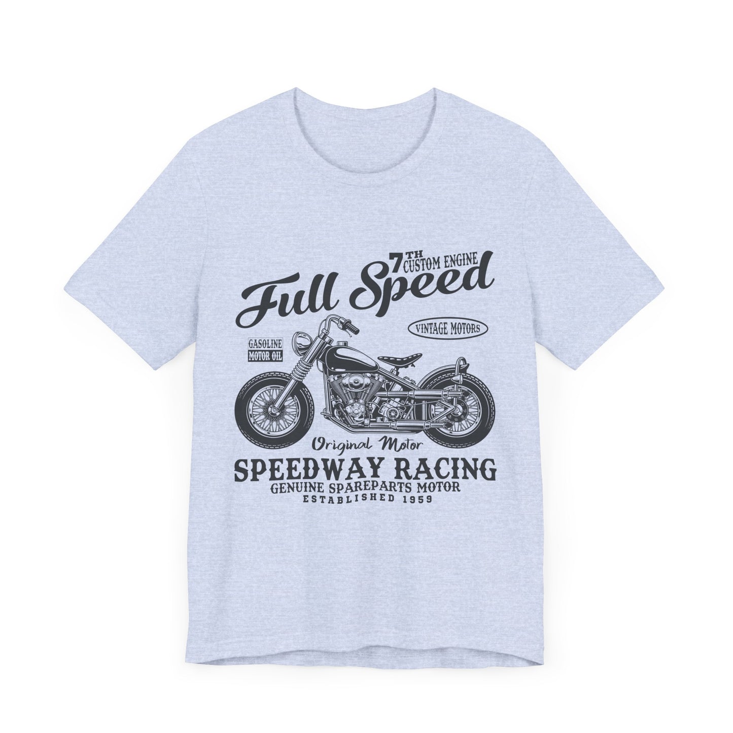 Full Speed, Vintage Motors - Unisex Jersey Short Sleeve Tee - 13297