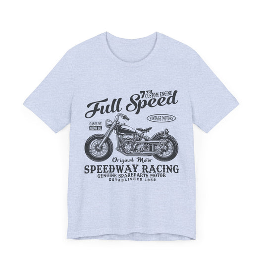 Full Speed, Vintage Motors - Unisex Jersey Short Sleeve Tee - 13297