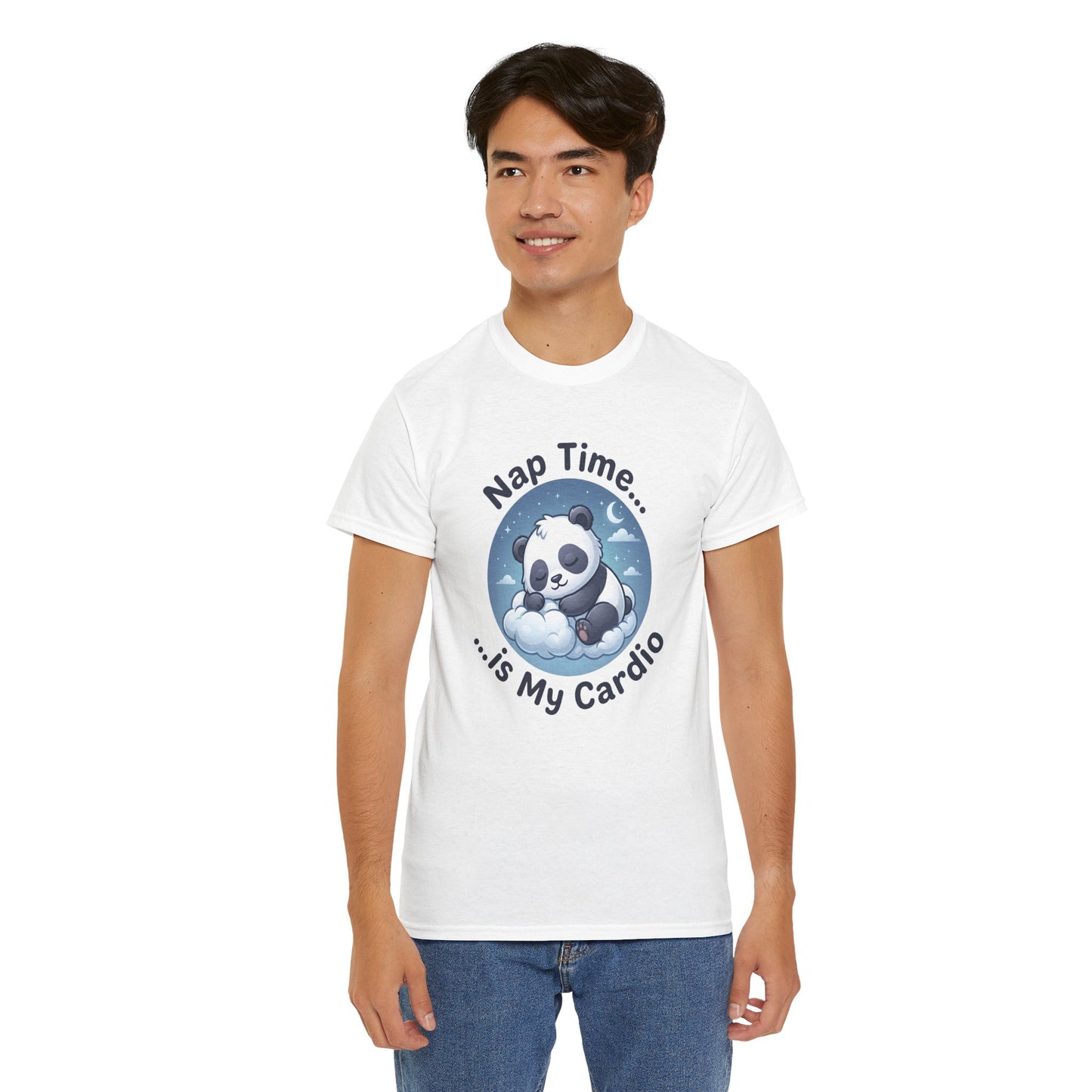Cute Panda T-Shirt – “Nap Time Is My Cardio” Funny Sleep Tee - 14845