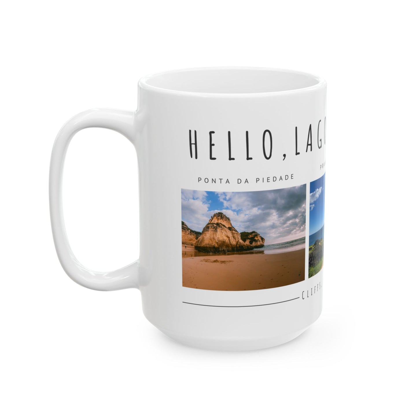 Hello, Lagos, Portugal Scenic Ceramic Mug - Perfect for Coffee Lovers - 12100