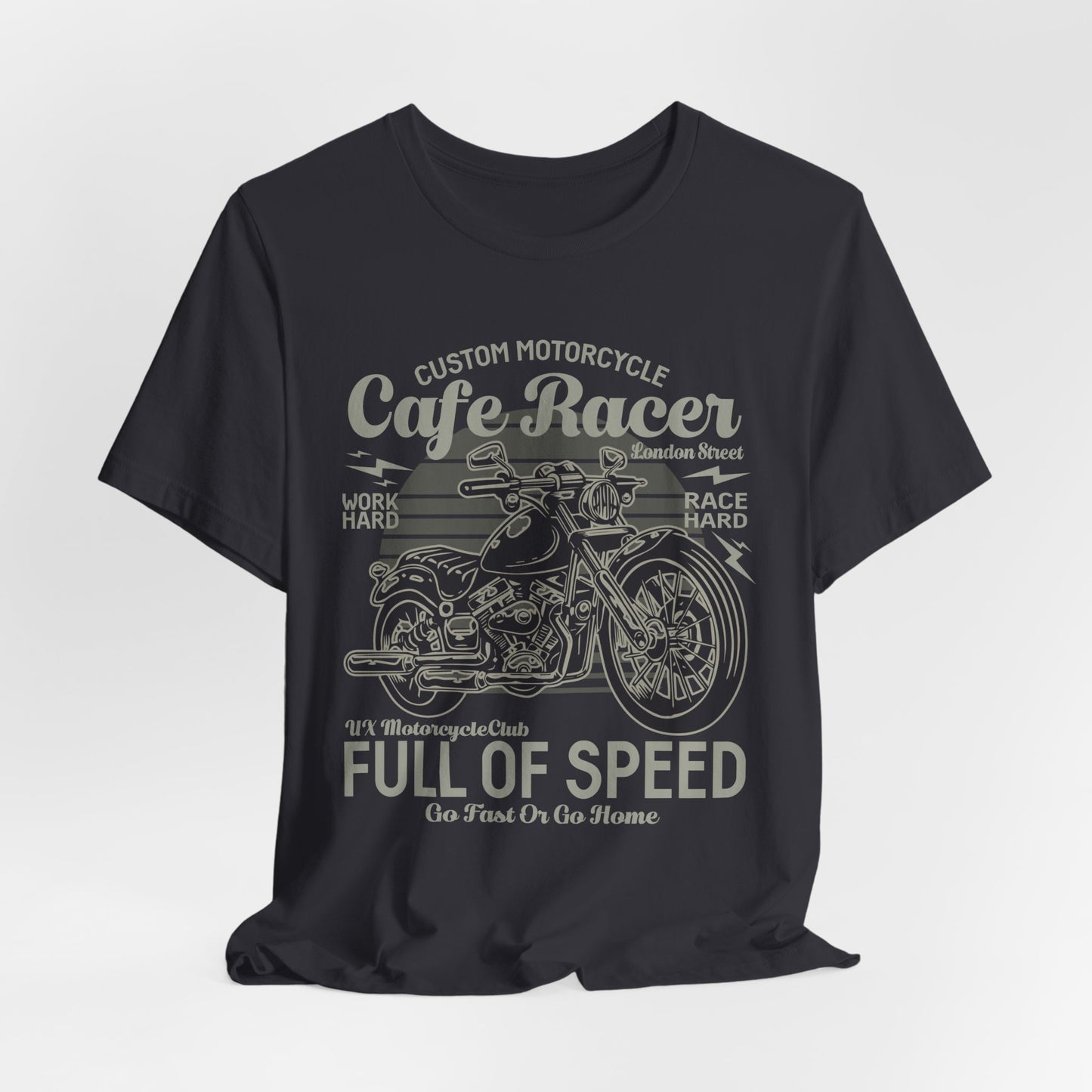 Custom Motorcycle, Cafe Racer - Unisex Jersey Short Sleeve Tee - 13295