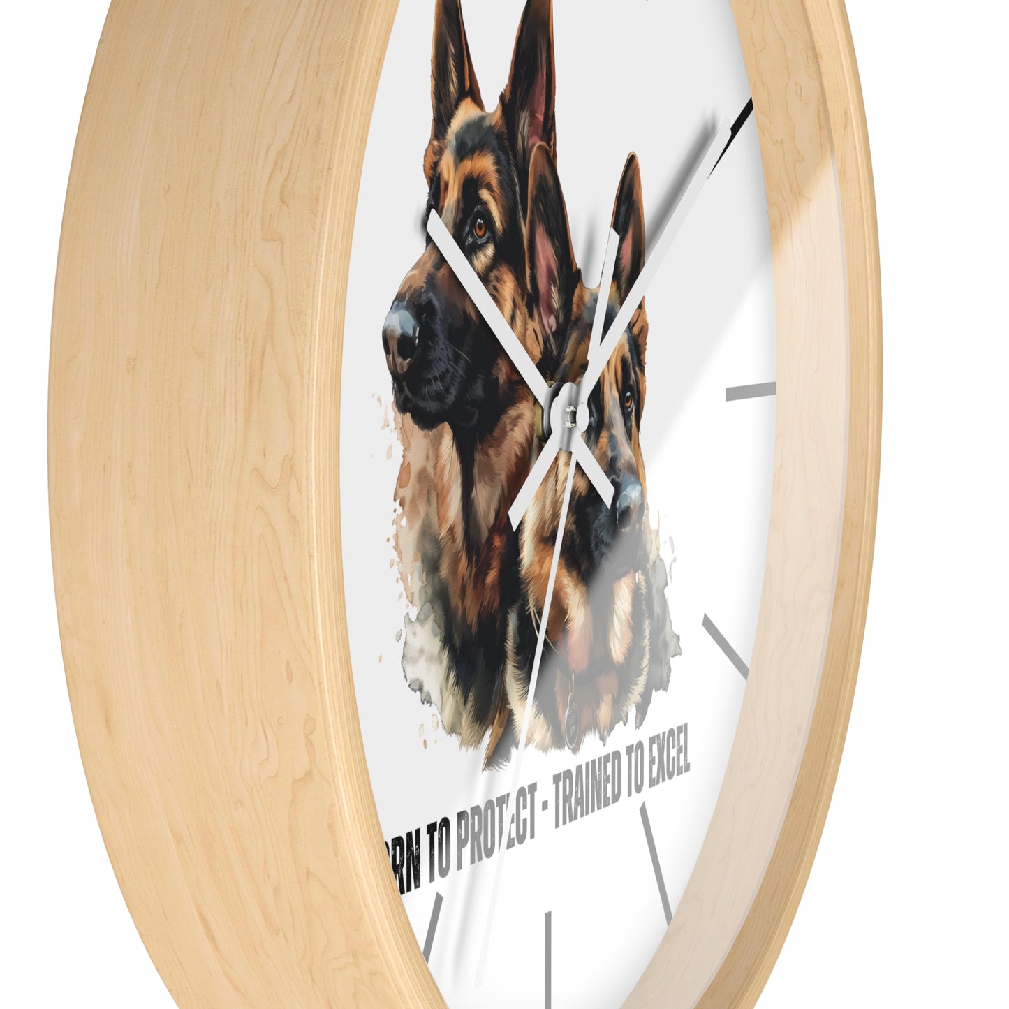 German Shepherds: Born to Protect - Wall Clock - 10513