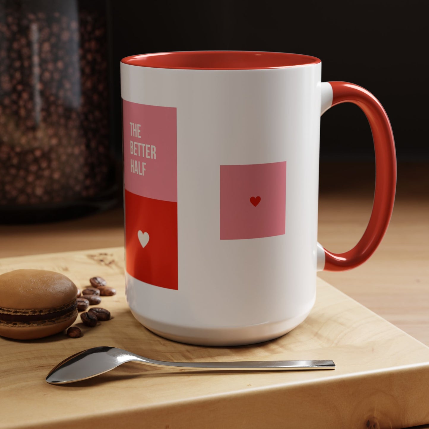 The Better Half, Couple's Photo, Customizable - Accent Coffee Mug (11, 15oz) - 10992