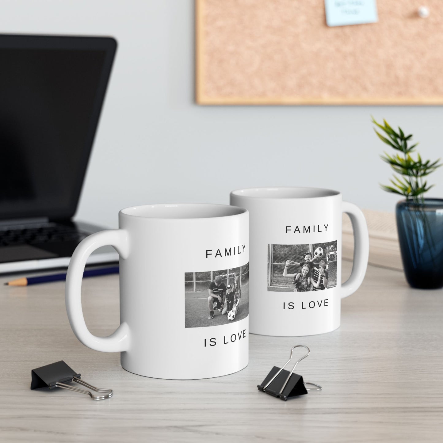 Family is Love, Photos, Customizable - Ceramic Mug, (11oz, 15oz) - 10995