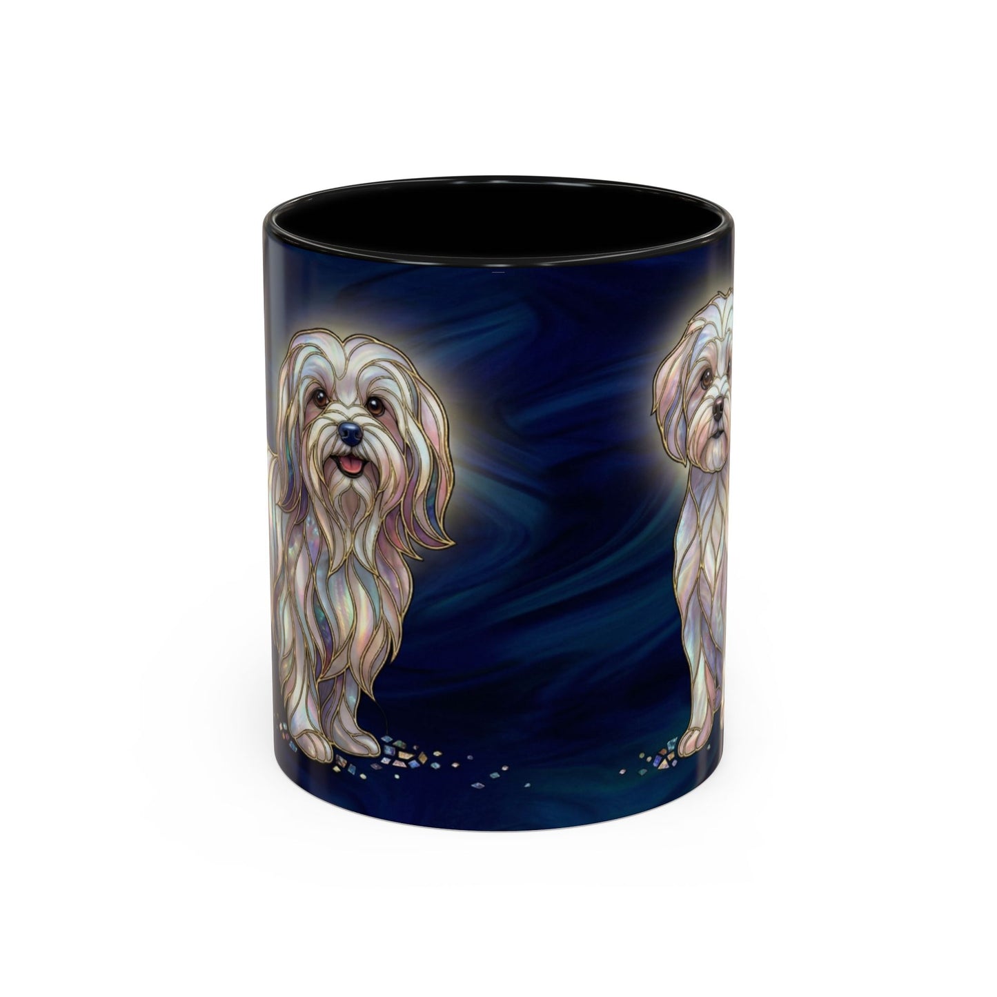 Maltese Art Coffee Mug — Stain Glass Design (11/15oz) - 14546