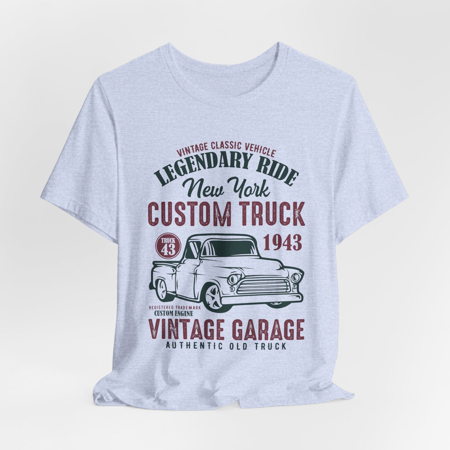 Vintage Classic Vehicle, Legendary Ride, New York Custom Truck - Unisex Jersey Short Sleeve Tee - 13033