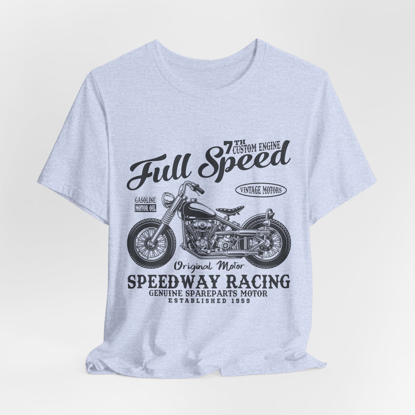 Full Speed, Vintage Motors - Unisex Jersey Short Sleeve Tee