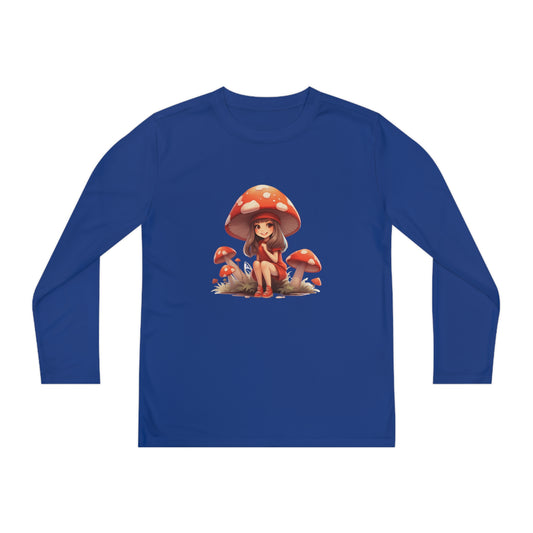 Mushroom Magic, All Day Long - Youth Long Sleeve Competitor Tee