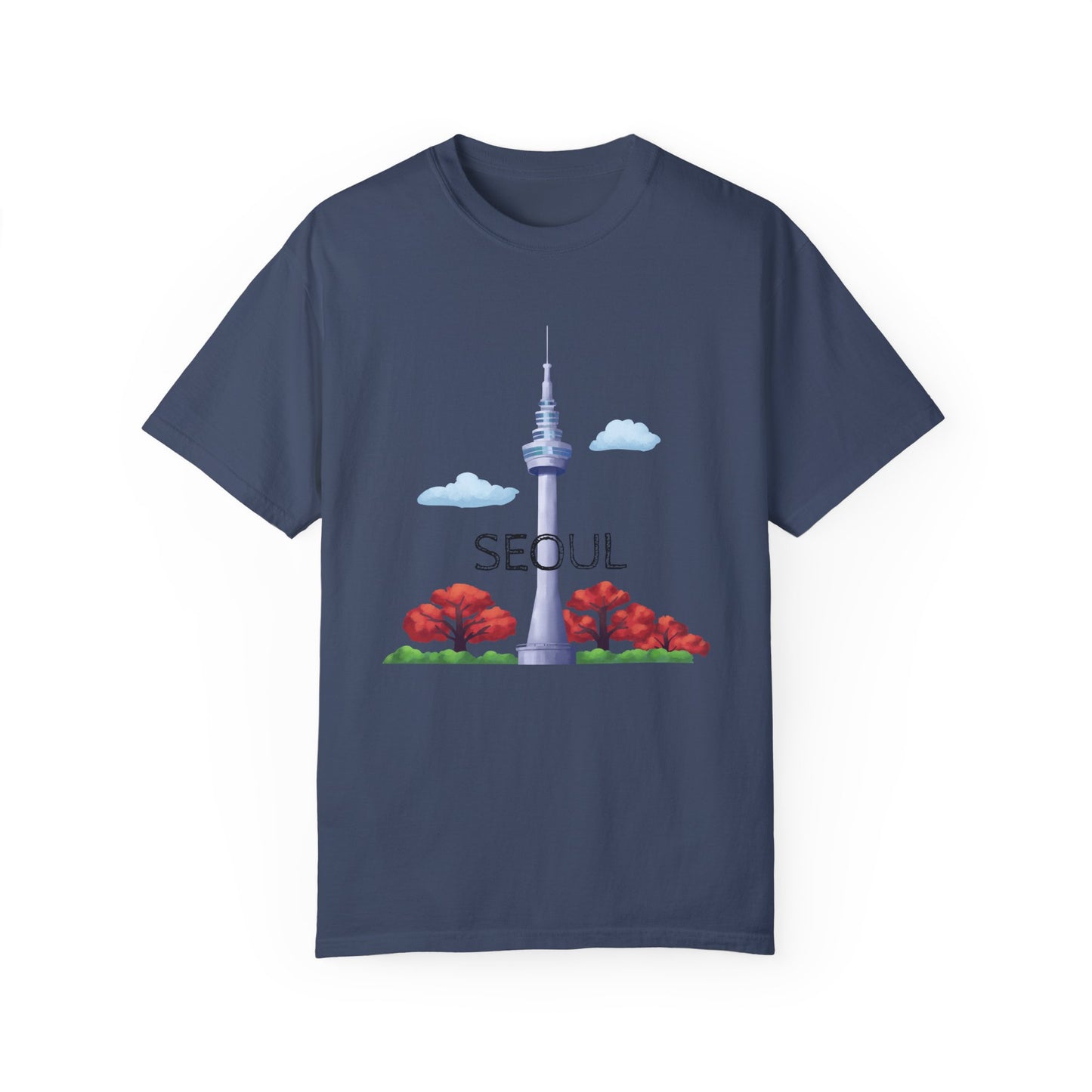 Seoul Skyline Unisex T-Shirt - Casual Travel Tee - 12046