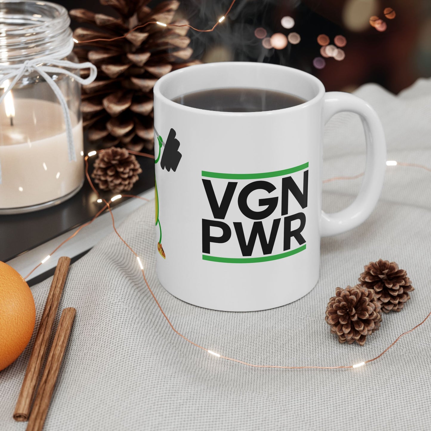 Vegan Power - Ceramic Mug, (11oz, 15oz)