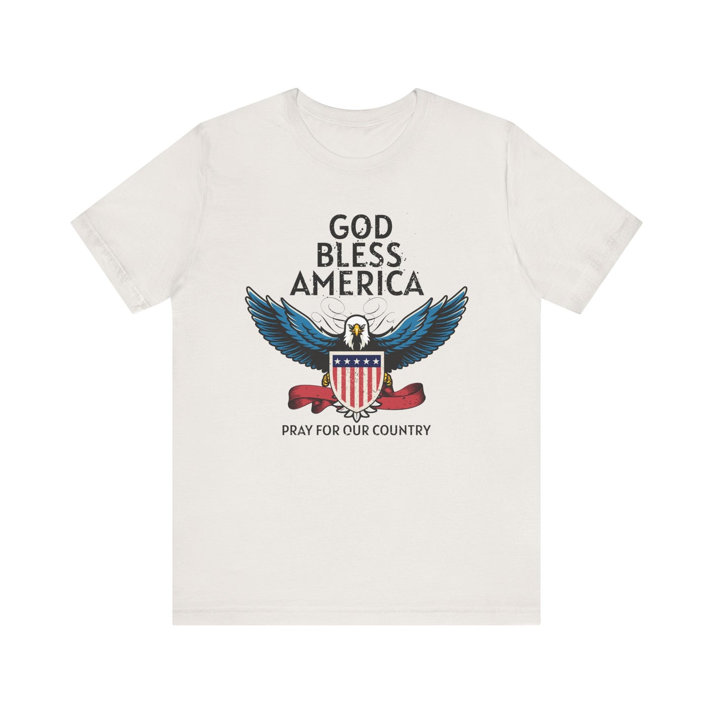 God Bless America Unisex Tee | Patriotic Shirt, American Eagle Design, Casual Wear, Independence Day, Gifts for Veterans - 13786