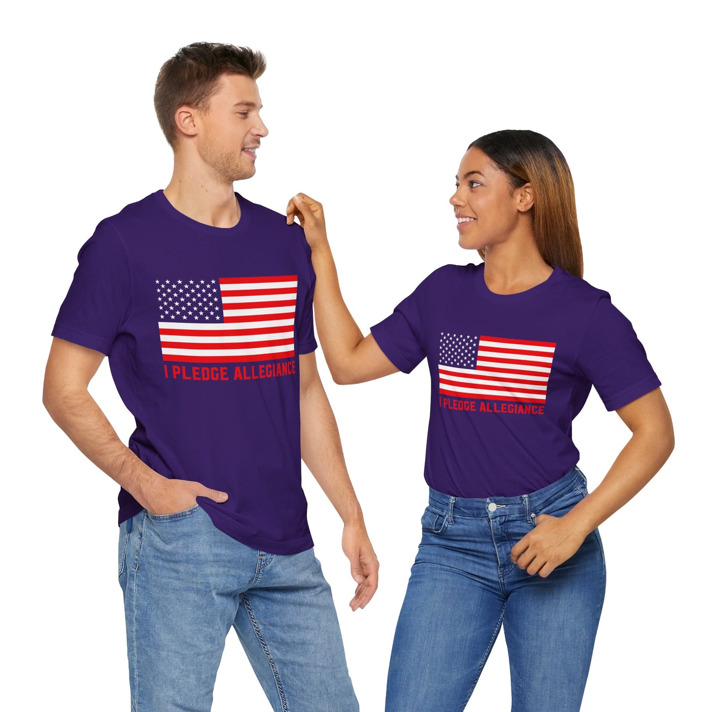 Patriotic Pledge Tee, Unisex T-Shirt for Celebrating Freedom, Independence Day Shirt Gift for Patriots - 13697
