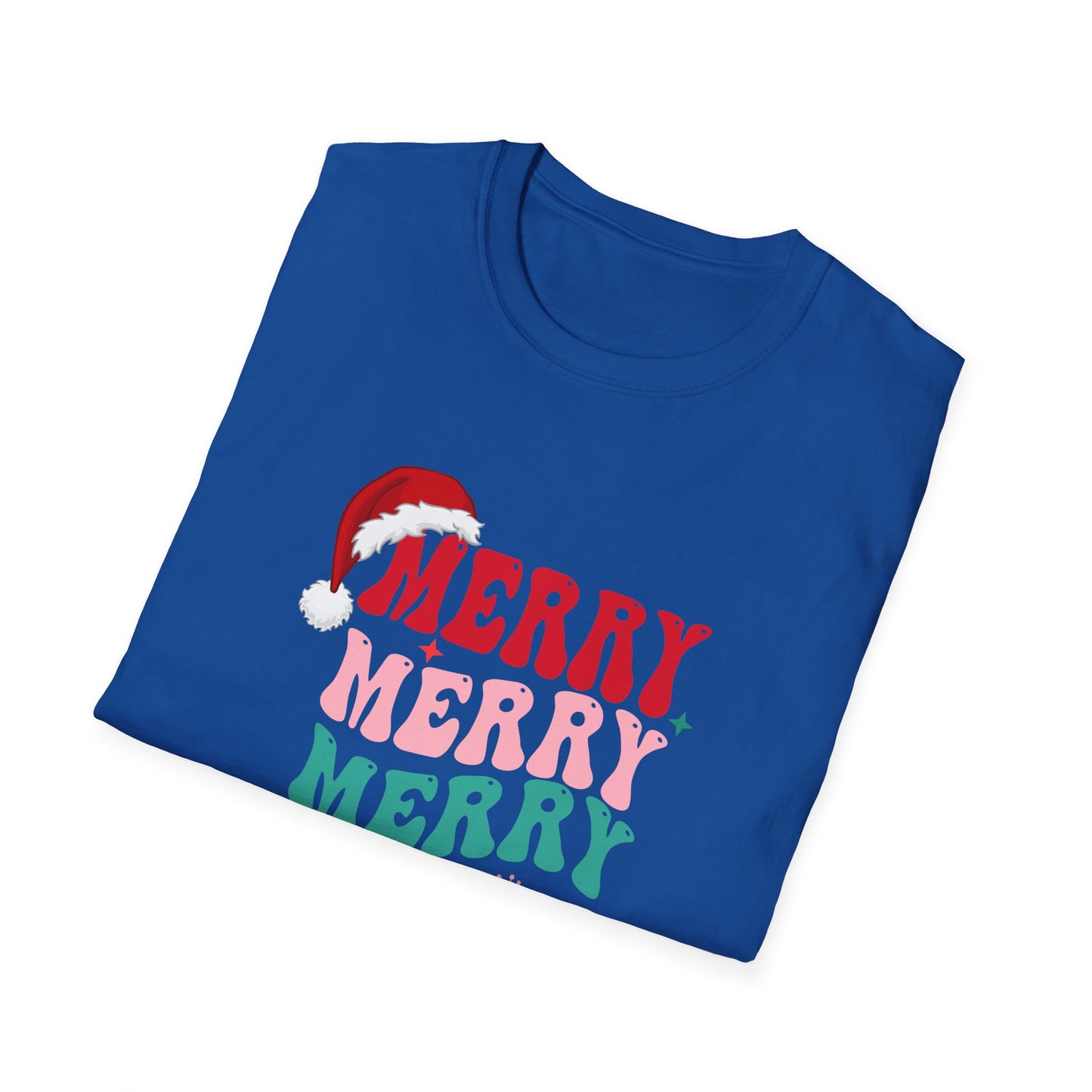 Merry, Merry, Merry Christmas - Unisex Softstyle T-Shirt - 10496