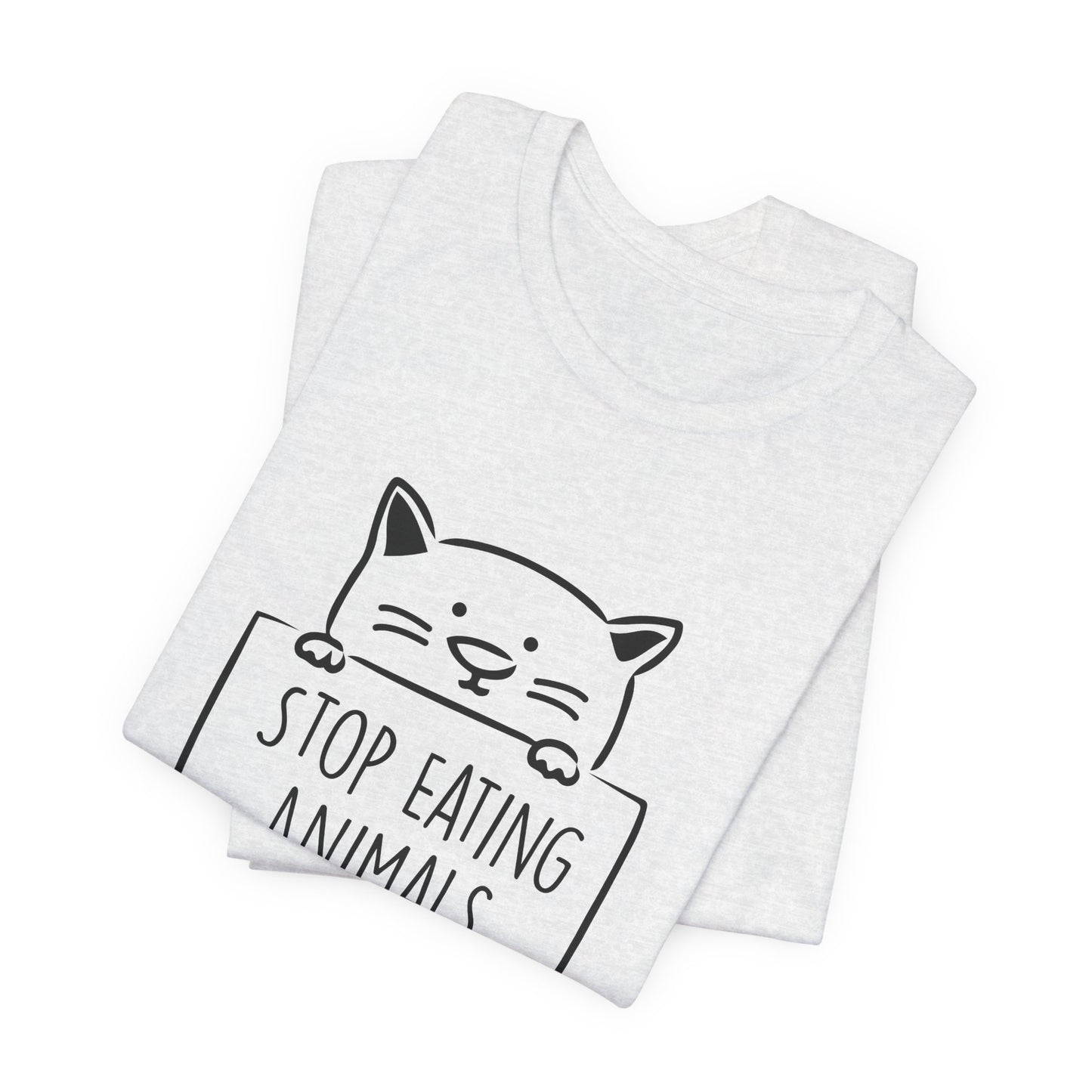 Vegan: Stop Eating Animals - Unisex Jersey Short Sleeve Tee