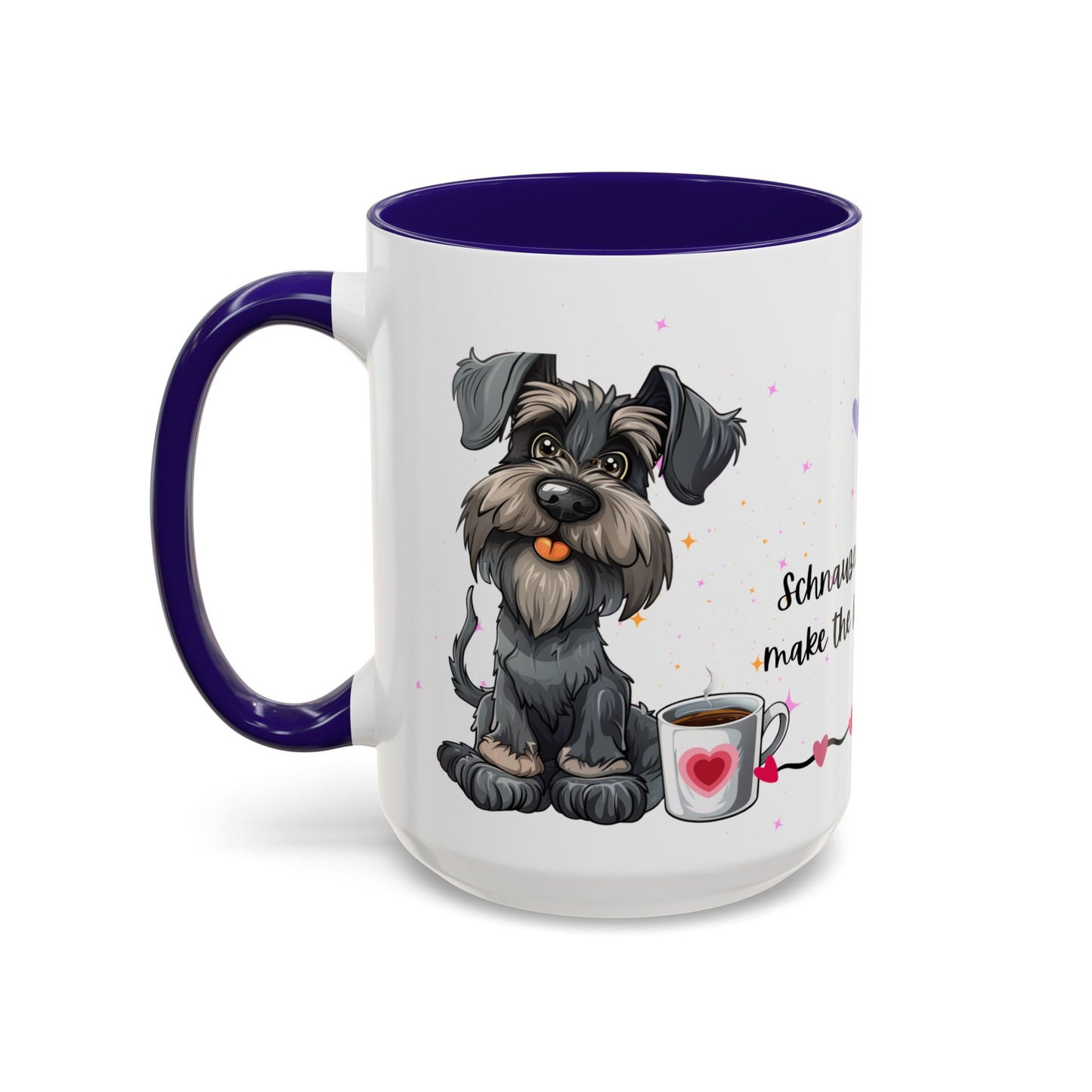 Schnauzers and Coffee Make the Best Mornings - Colorful Mugs, 11oz - 10655