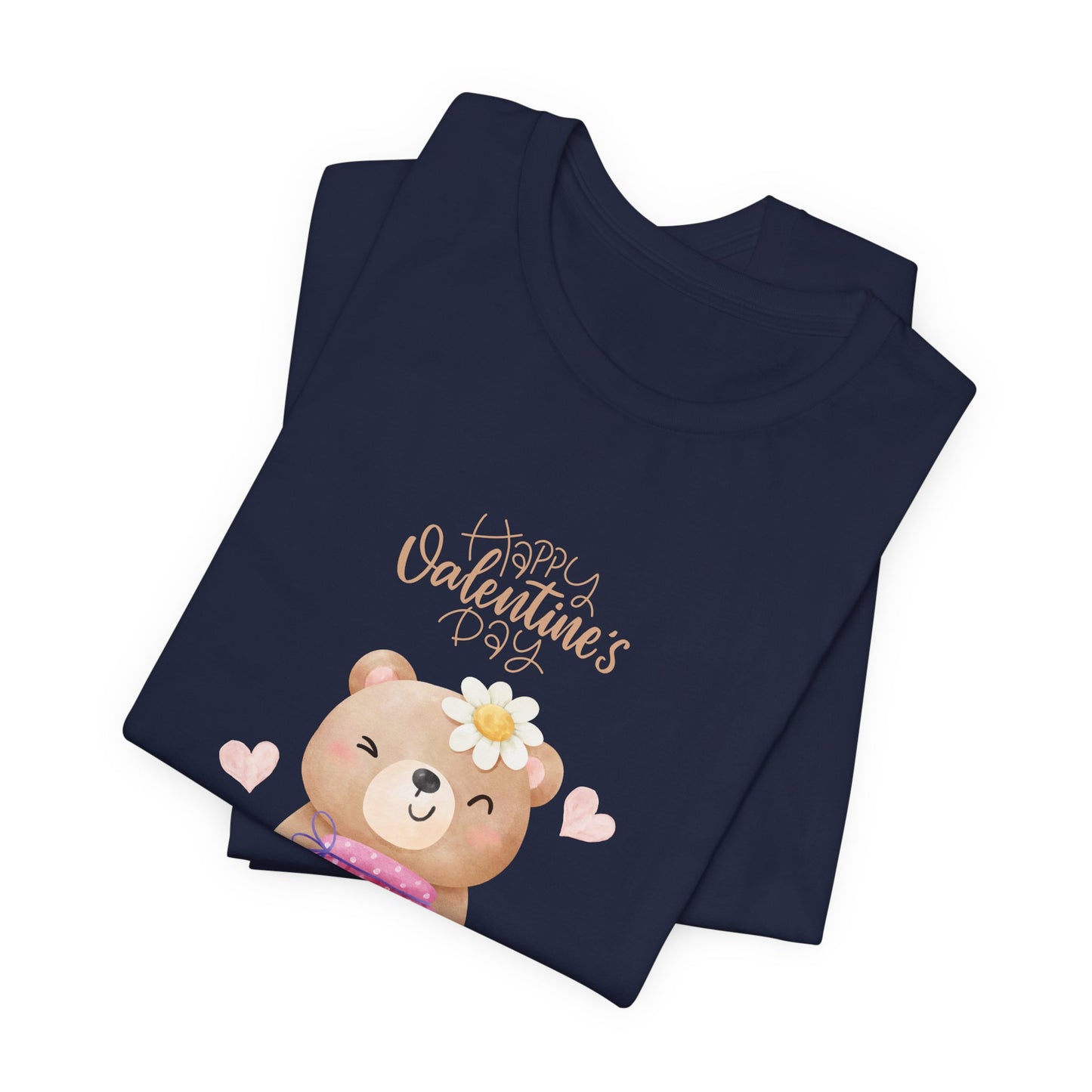 Baby Bear, Happy Valentine's Day - Unisex Jersey Short Sleeve Tee - 11522