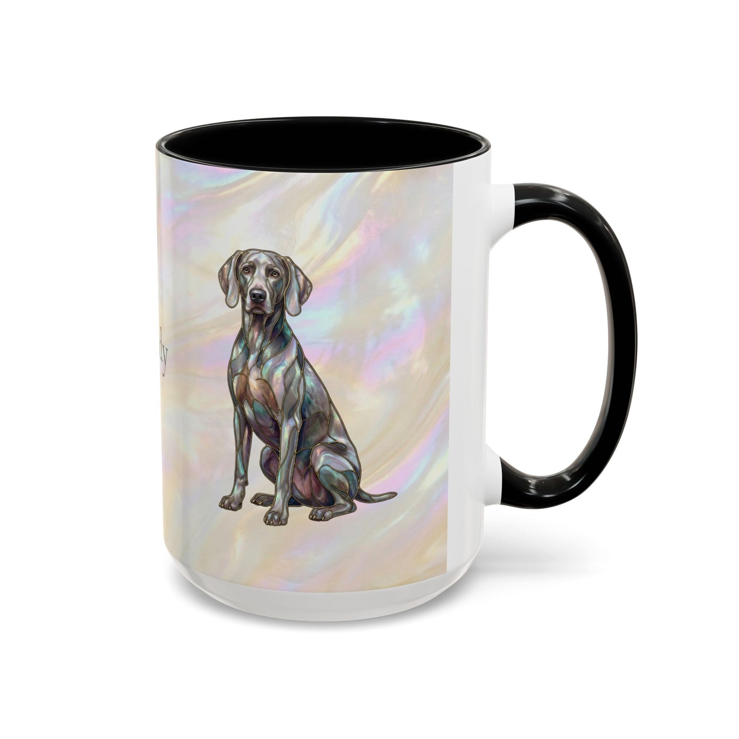 Weimaraner Accent Coffee Mug – Stained Glass Design 11/15oz - 14649