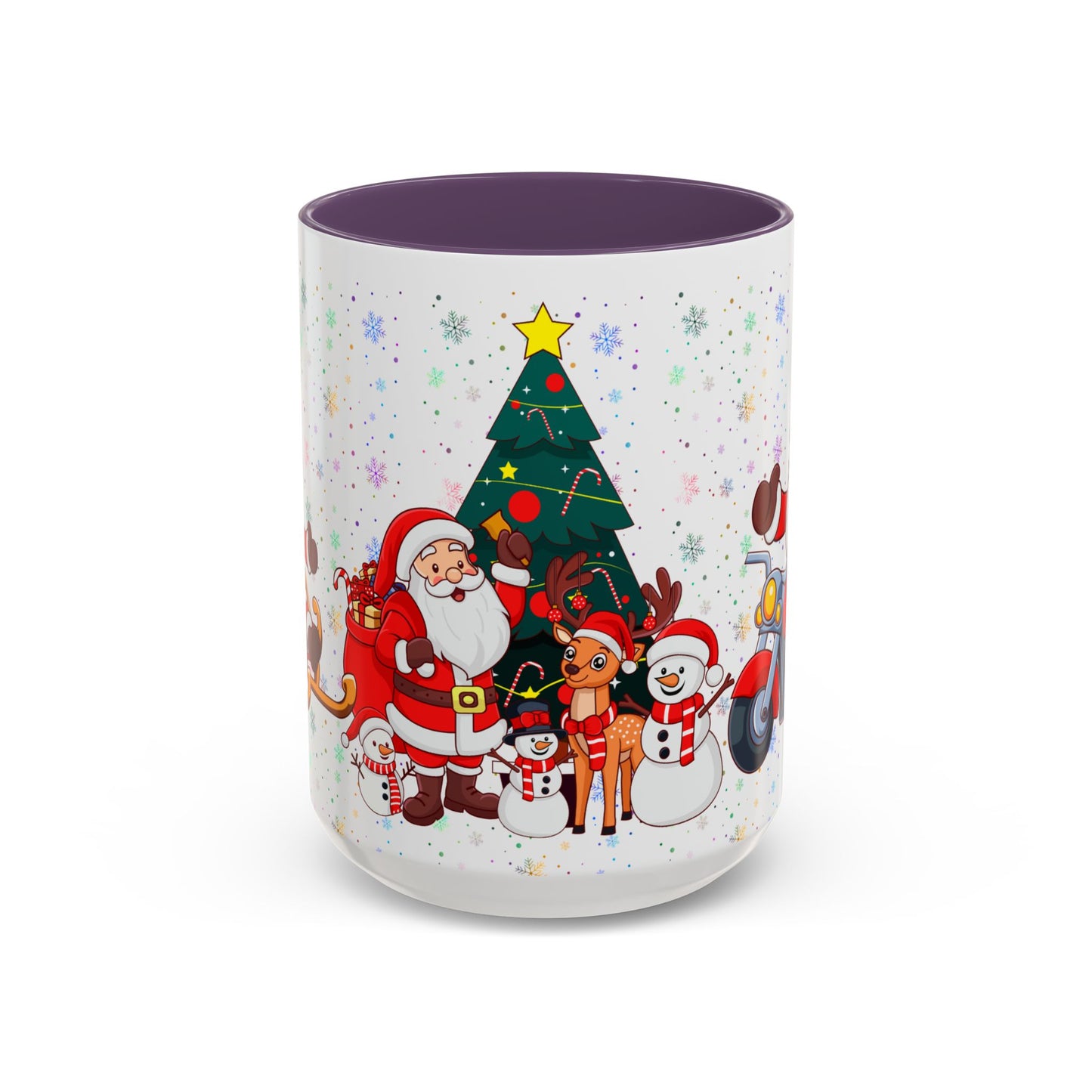 Christmas Party, Santa, Snowman & Reindeer - Accent Coffee Mug (11, 15oz) - 10427