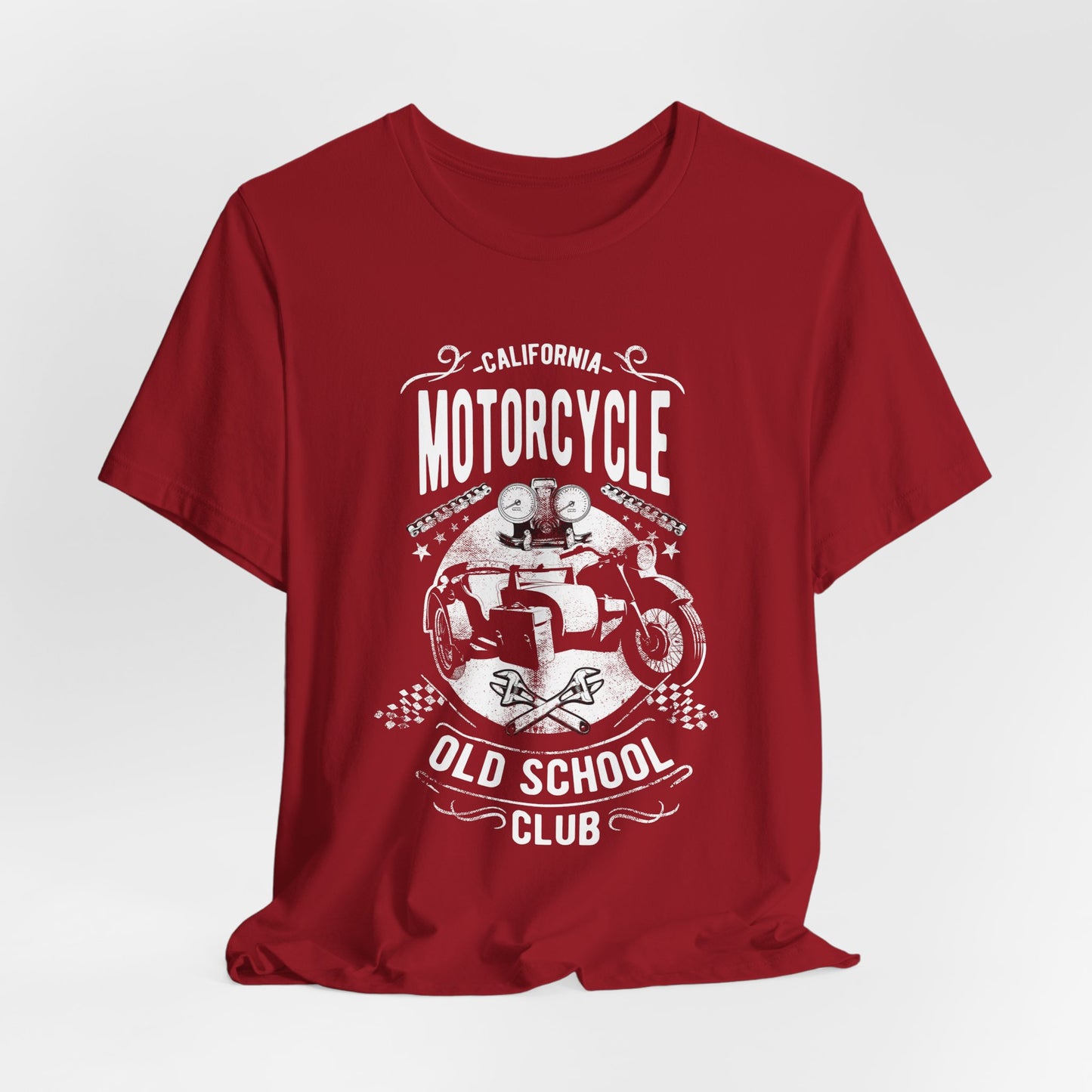 Motorcycle, Old School Club - Unisex Jersey Short Sleeve Tee - 13403